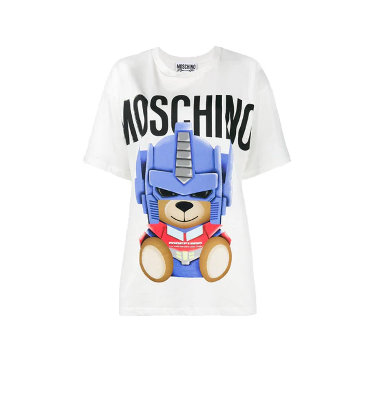Moschino Transformer Teddy Logo T-Shirt (White)