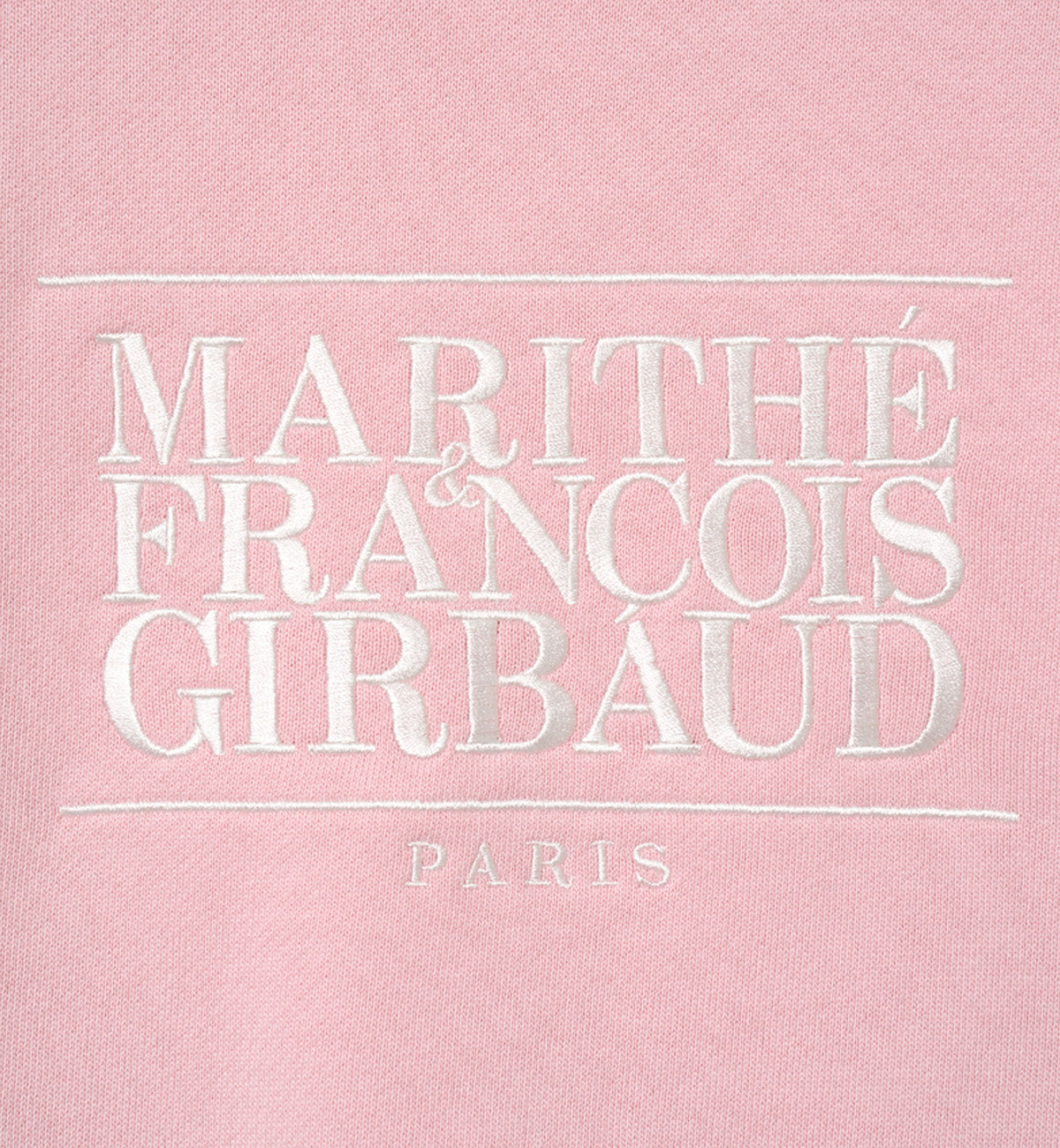 Marithe W Classic Logo Crop Sweatshirt (Baby Pink)