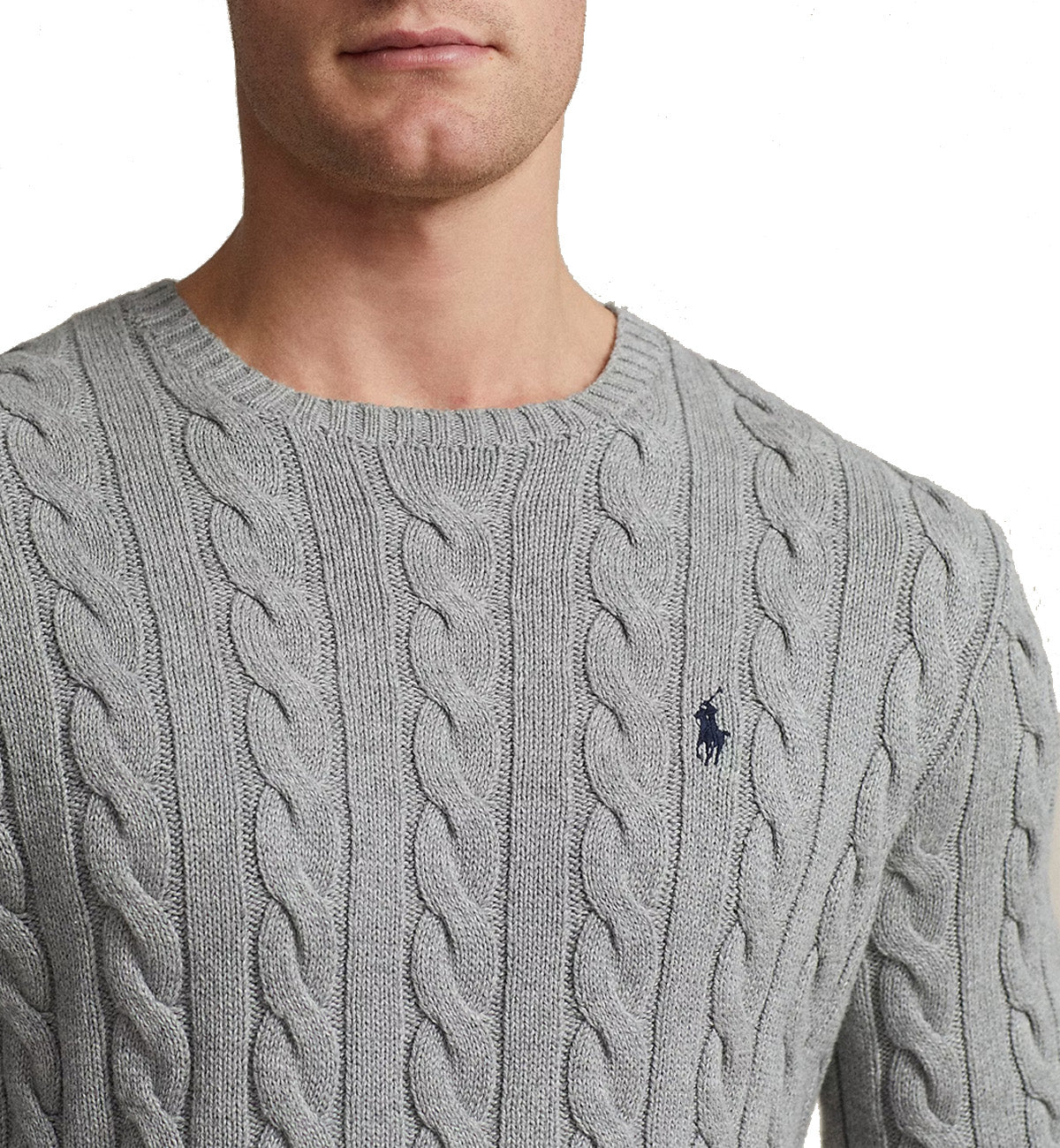 Ralph Lauren Cable-Knit Cotton Jumper (Grey)