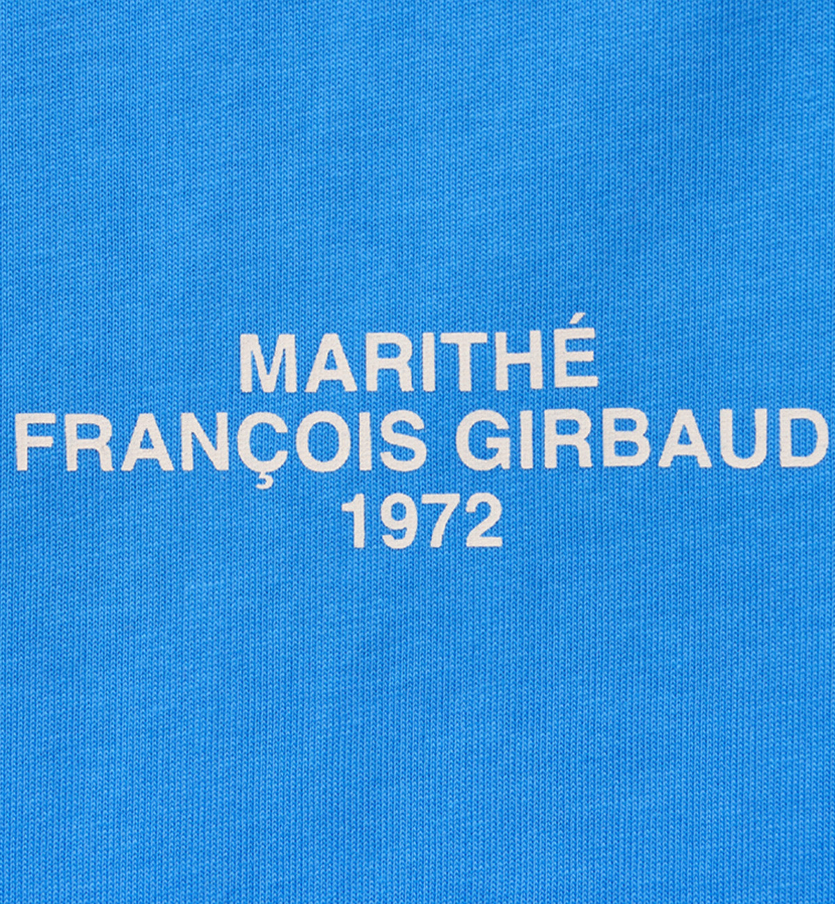 Marithe W Lettering Logo Crop T-Shirt (Vintage Blue)