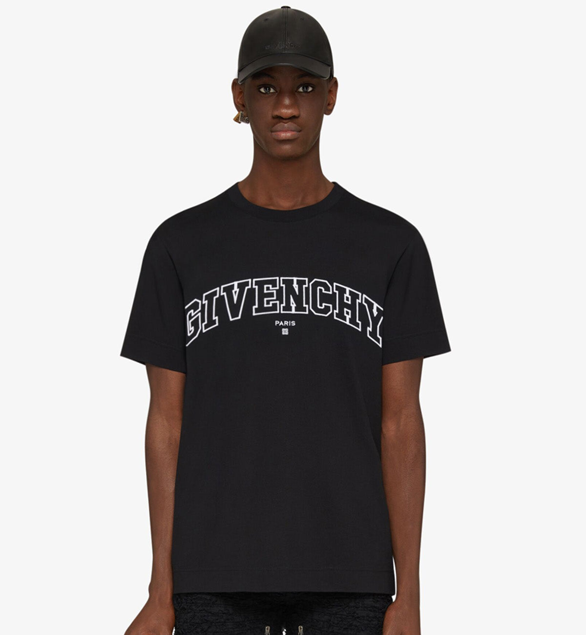 Givenchy College Logo Embroidered Tee (Black)