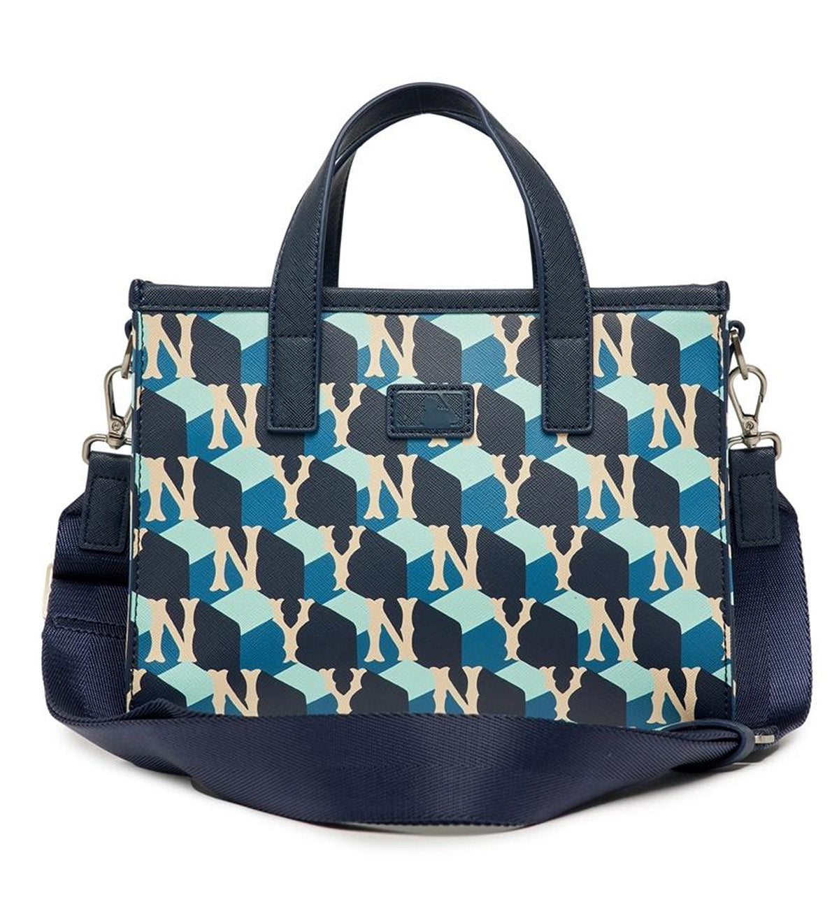 MLB Cube Monogram S Tote Bag NY (Blue)