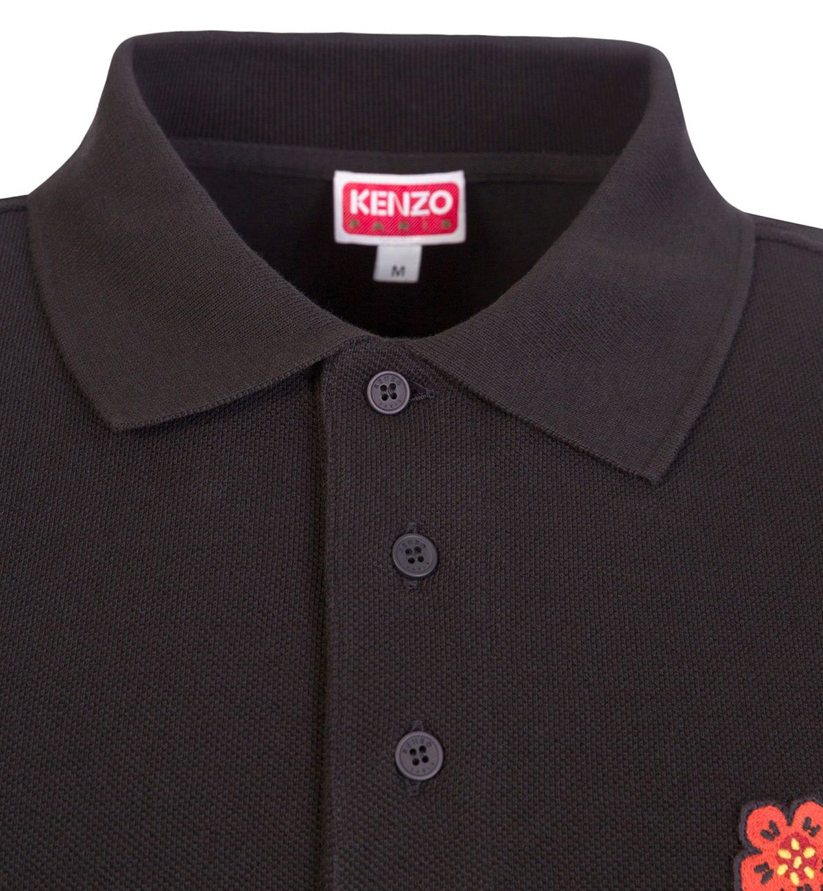 Kenzo 'Boke Flower' Small Logo Polo Shirt (Black)