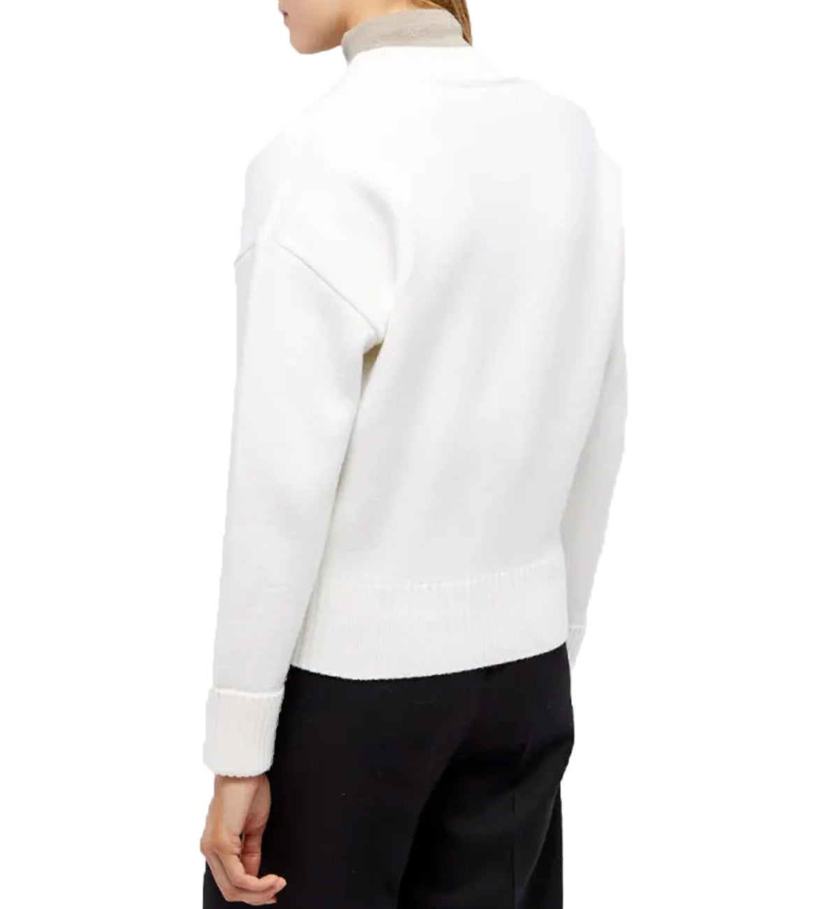 Ami Paris Cardigan Button Jacket (White)