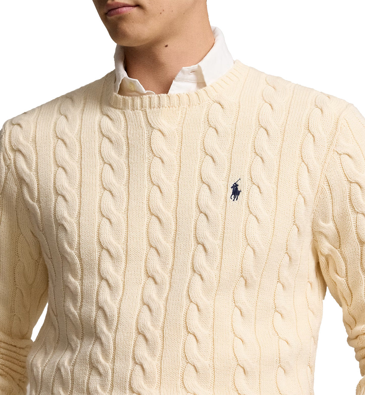 Ralph Lauren Cable-Knit Cotton Jumper (Cream)