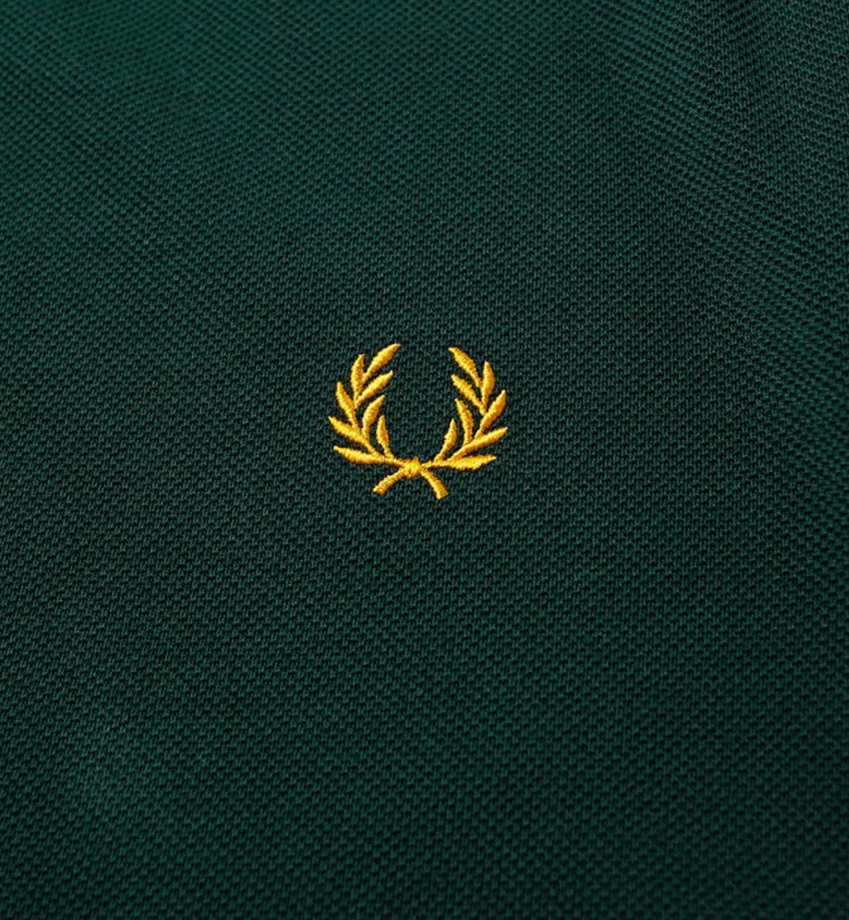 Fred Perry Yellow Double Stripe Green Polo Shirt