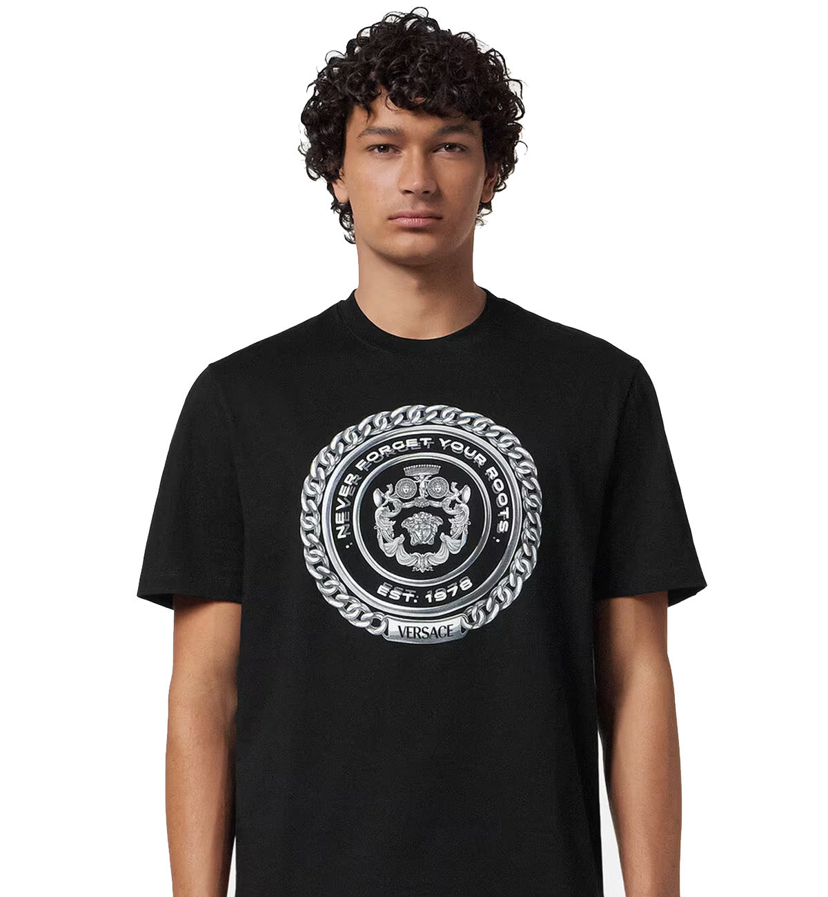 Versace Chain Crest T-Shirt (Black)