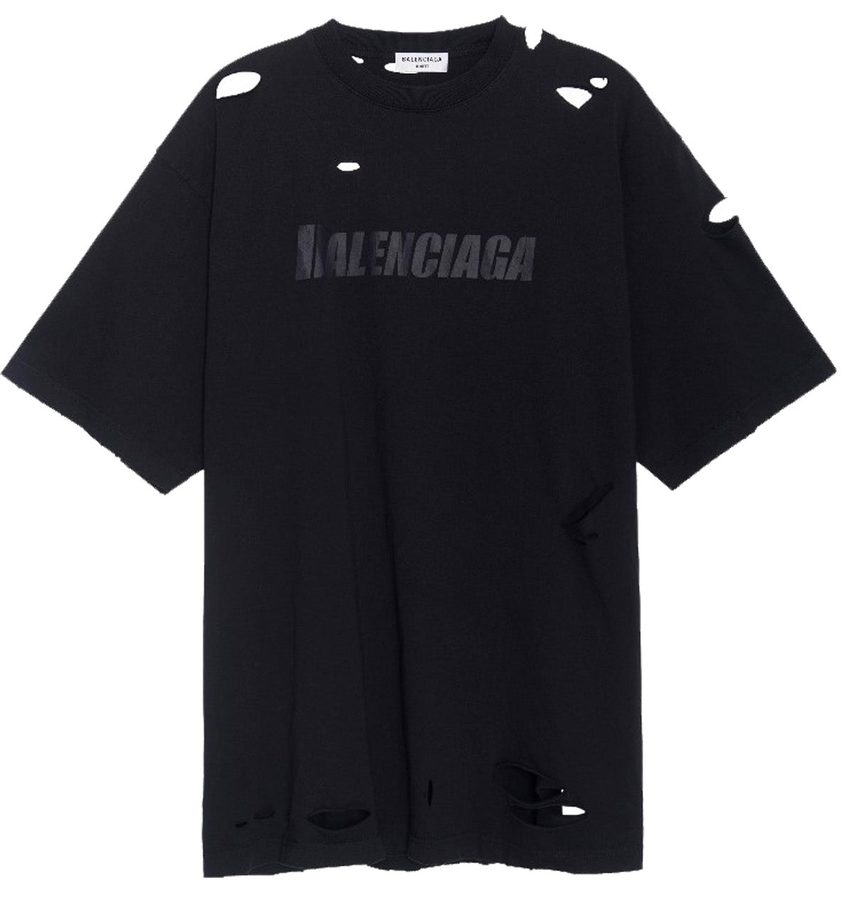 Balenciaga Distressed Logo Printed T-Shirt