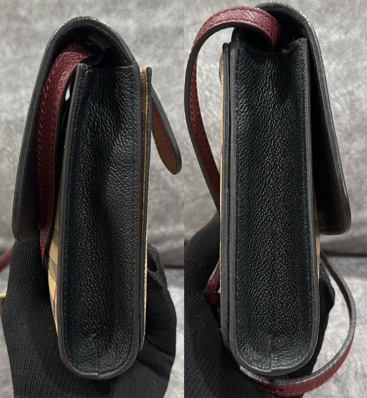 [Pre-Used] Burberry Bag London Brown Checkered