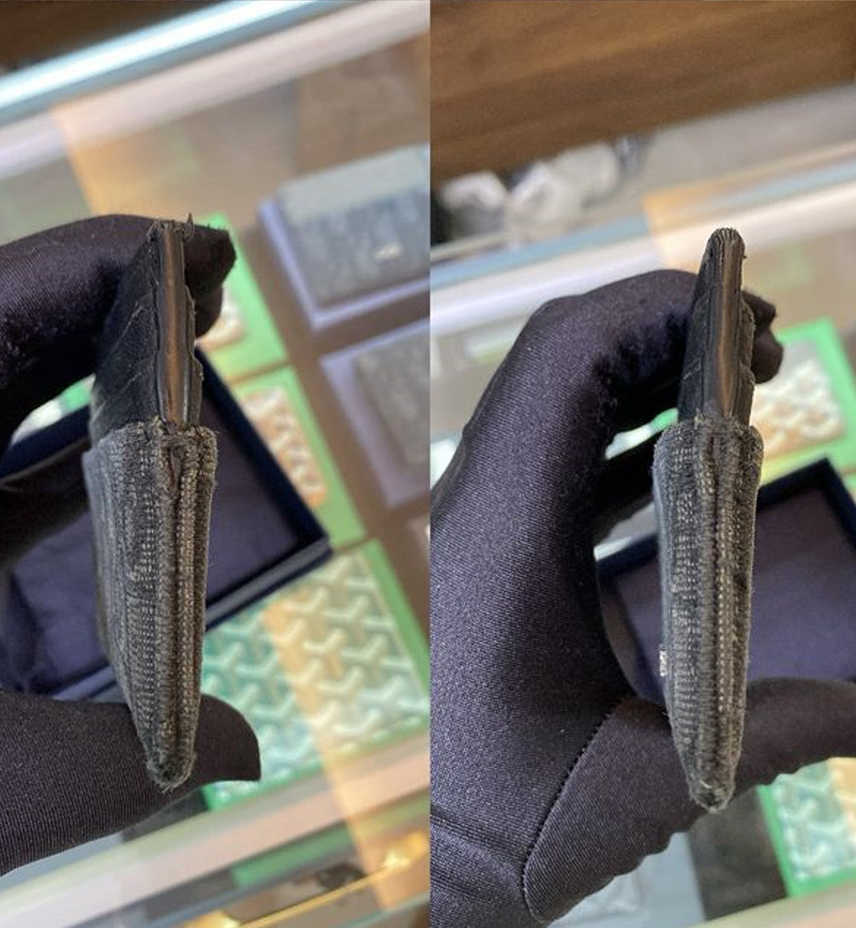 [Pre-Used] Black Oblique Cardholder [CA1335]