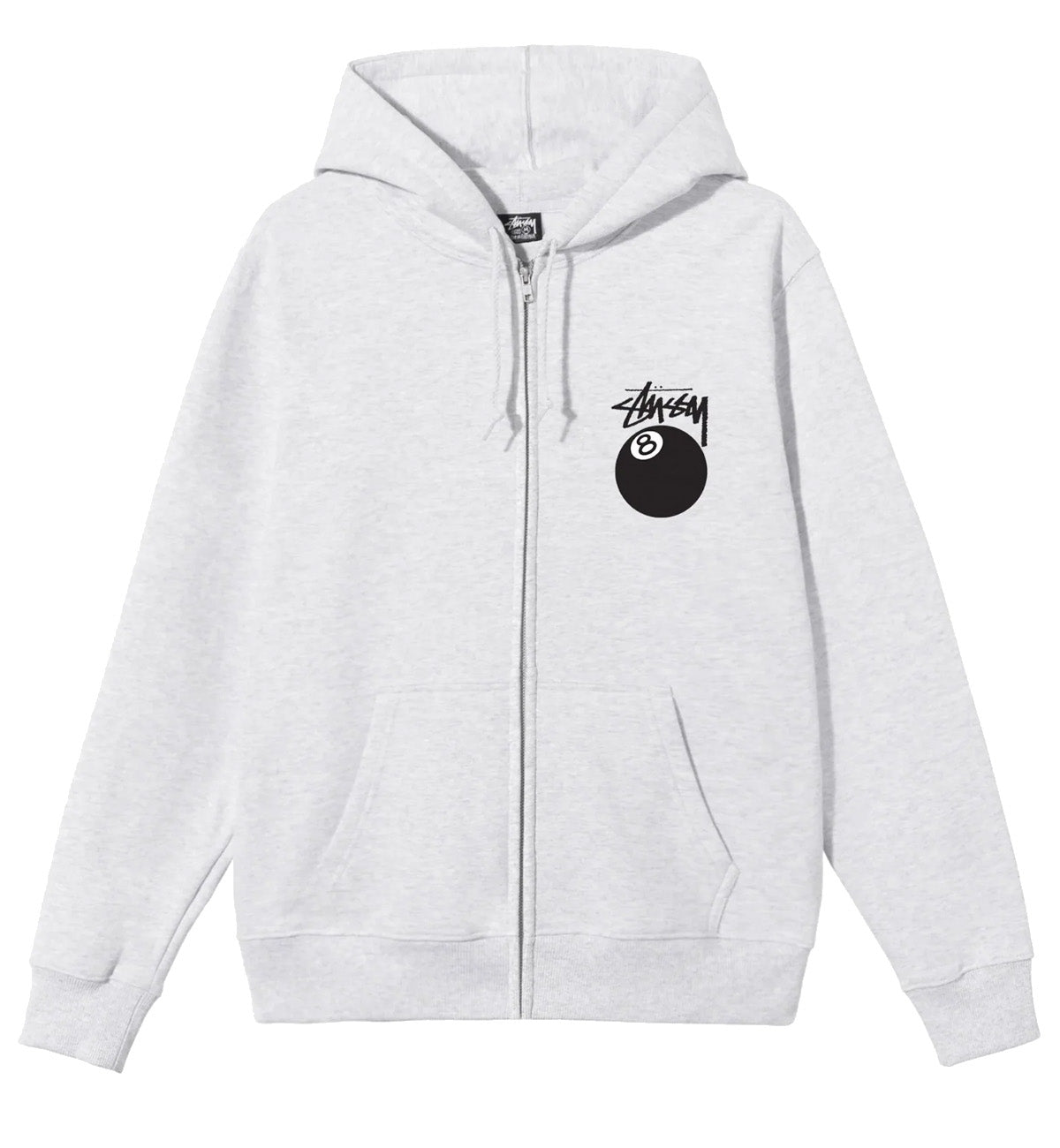 Stussy 8 Ball Zip Hoodie (Grey)