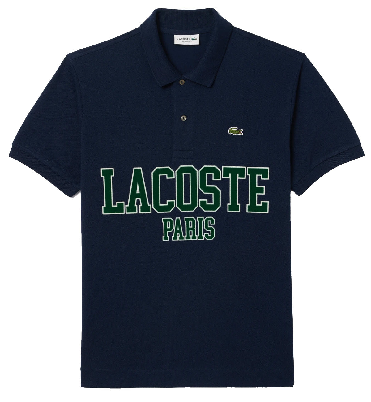 Lacoste Flocked Piqué Polo Shirt (Navy)