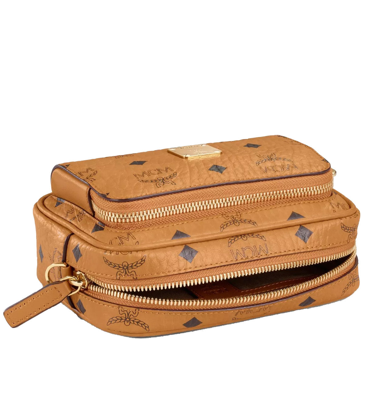 MCM Mini Aren Crossbody Visetos (Cognac)