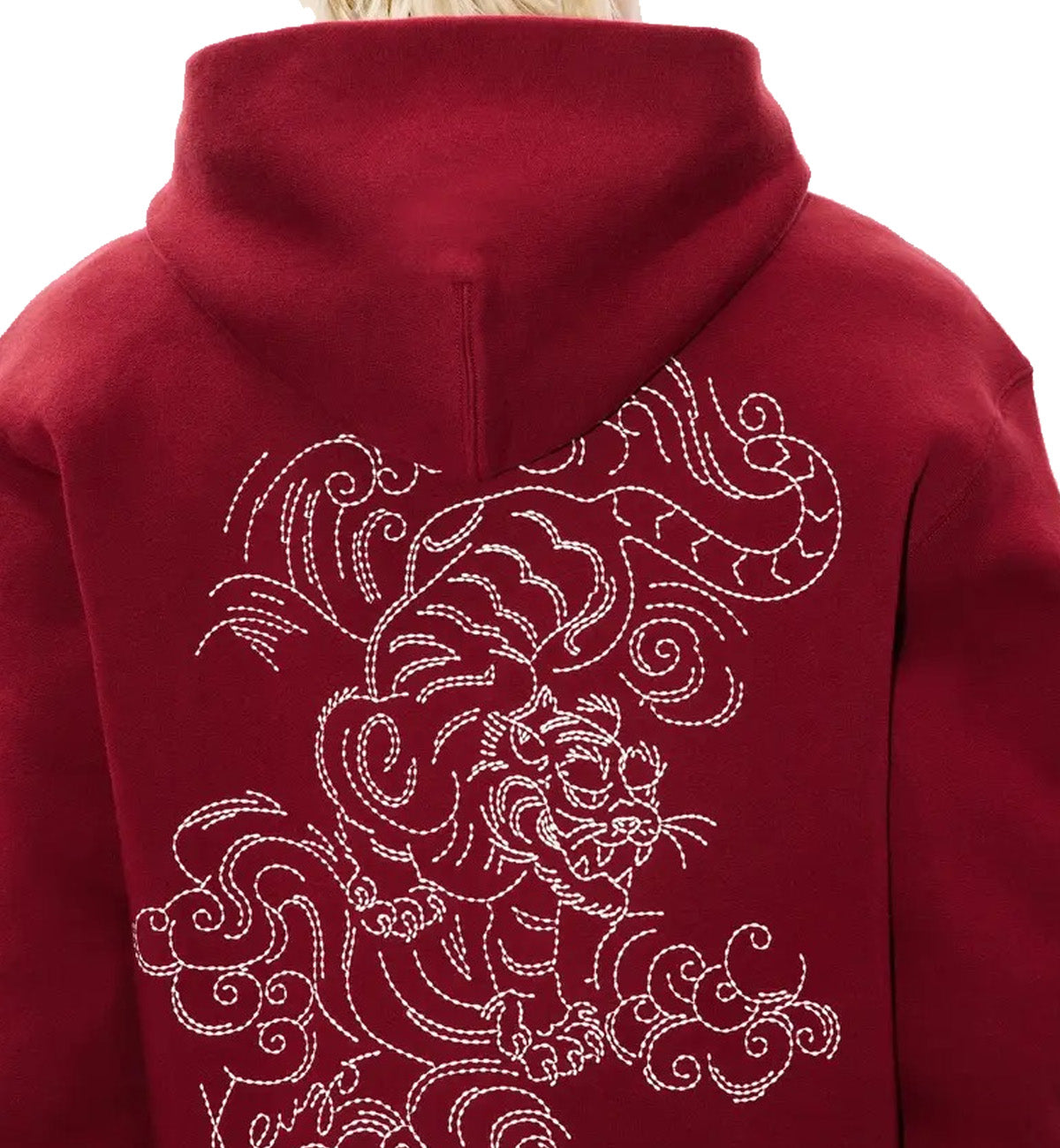 Kenzo Star Tiger Embroidered Hoodie (Bordeaux)