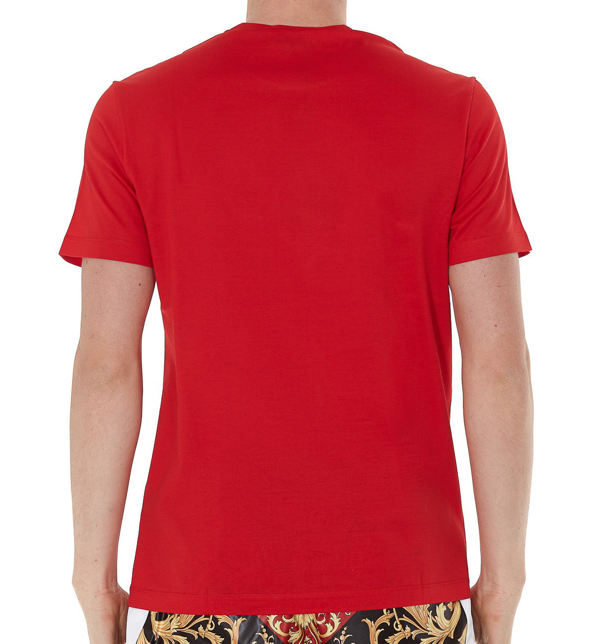 Versace Gold-tone Medusa Head Tee (Red)