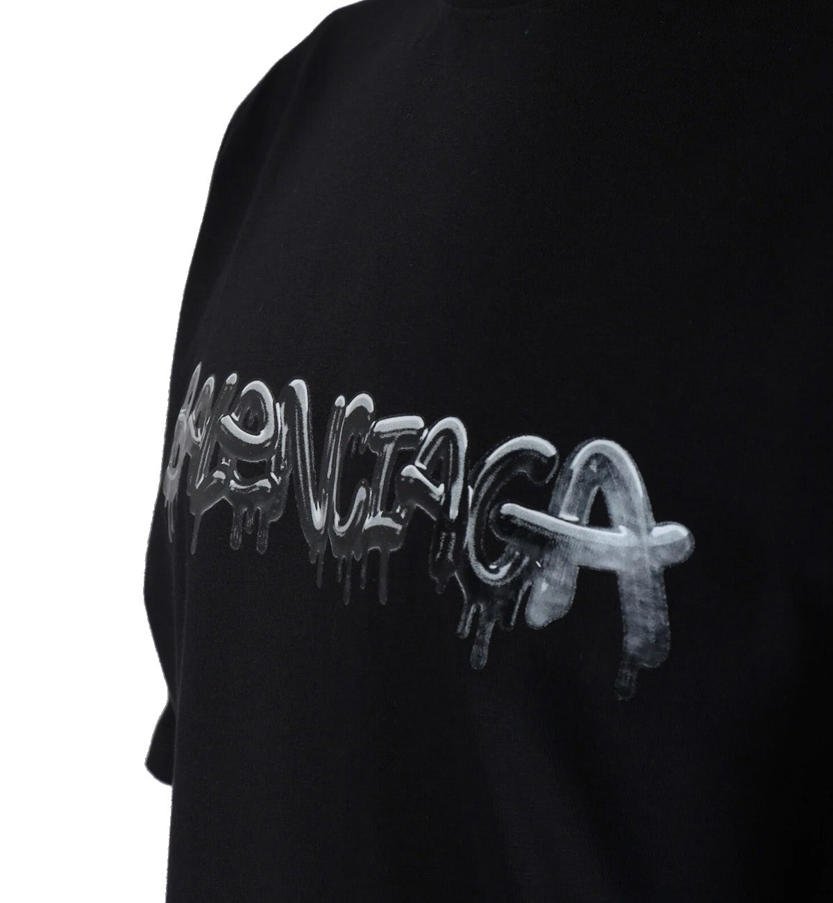 Balenciaga Black Slime Logo T-Shirt (Black)