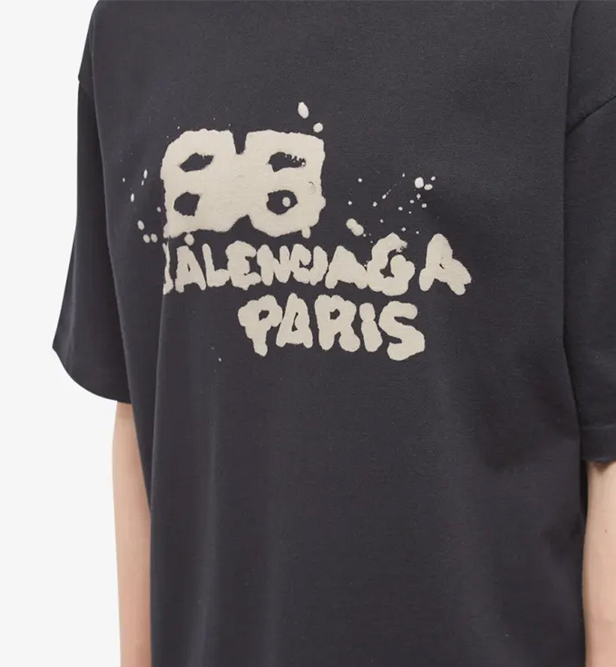 Balenciaga T-Shirt Logo Paris Monogram (Black)