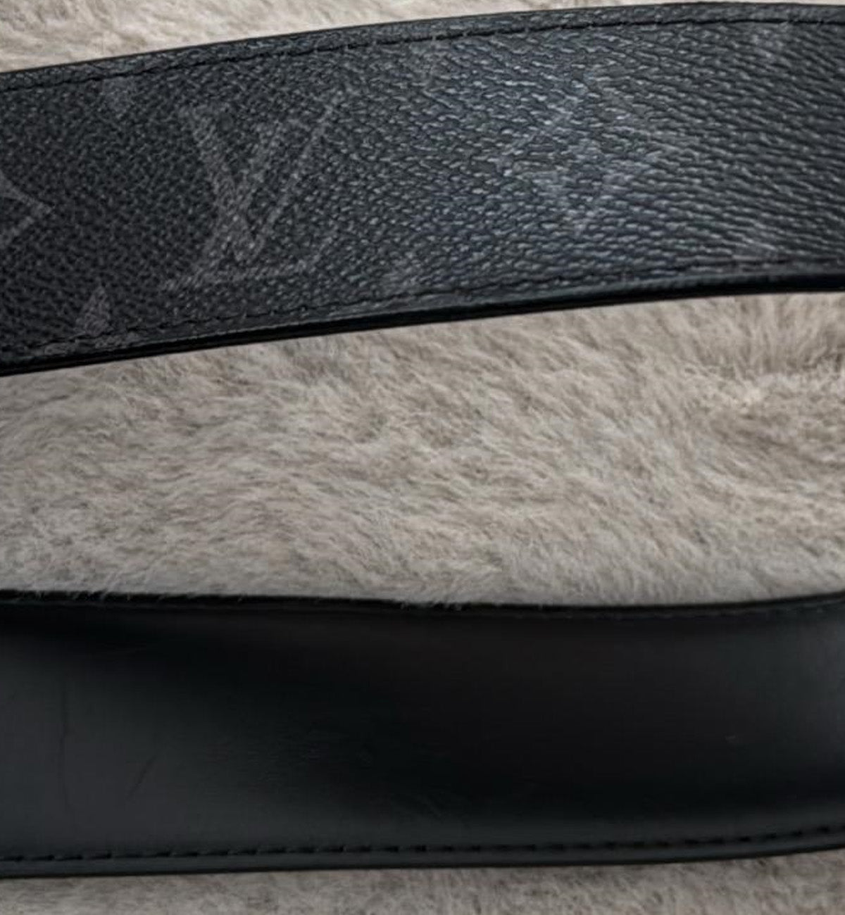 [Pre-Used] LV Belt Monogram Eclipse Reversible Black