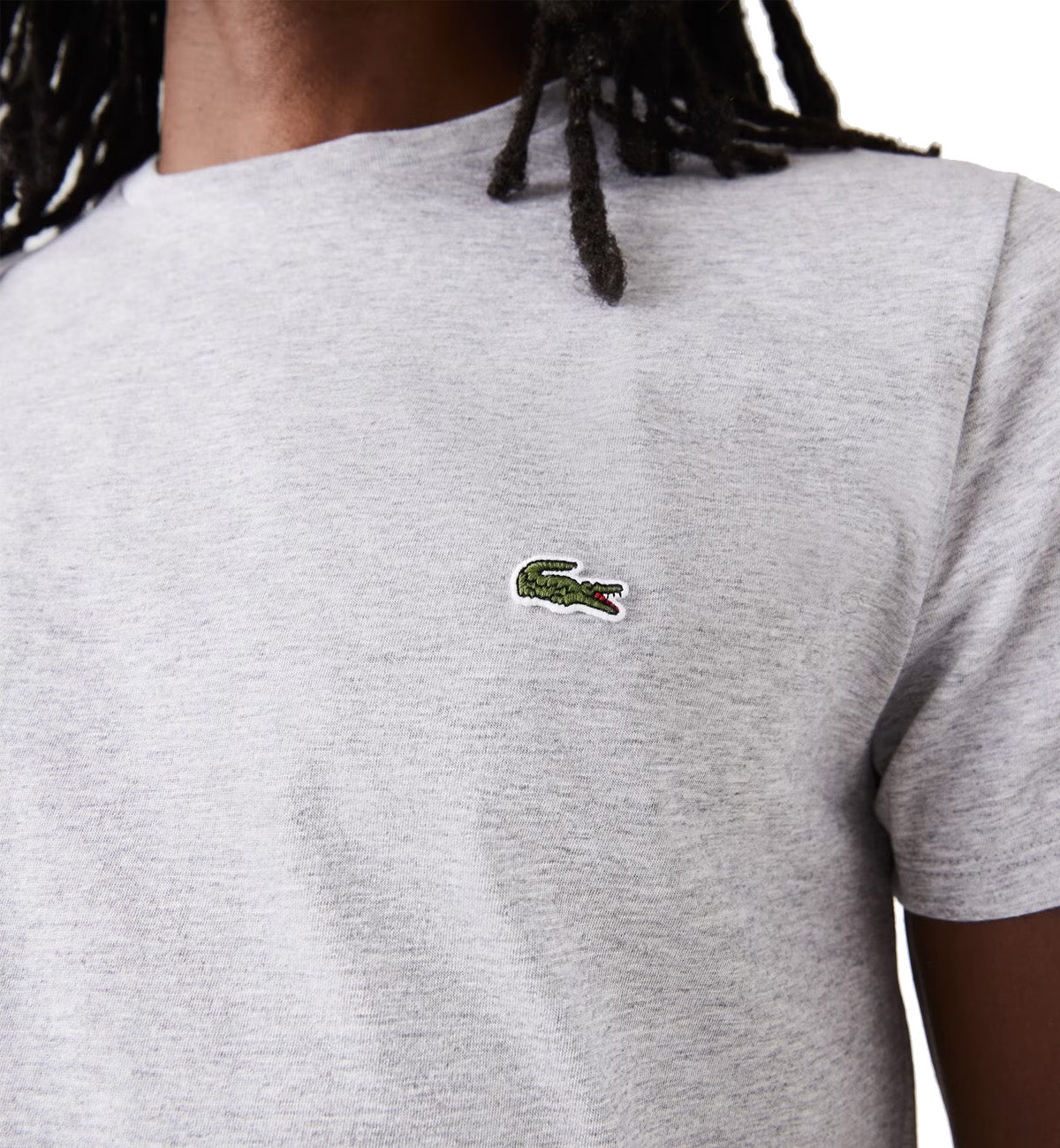 Lacoste Round Neck Small Logo T-Shirt (Grey)