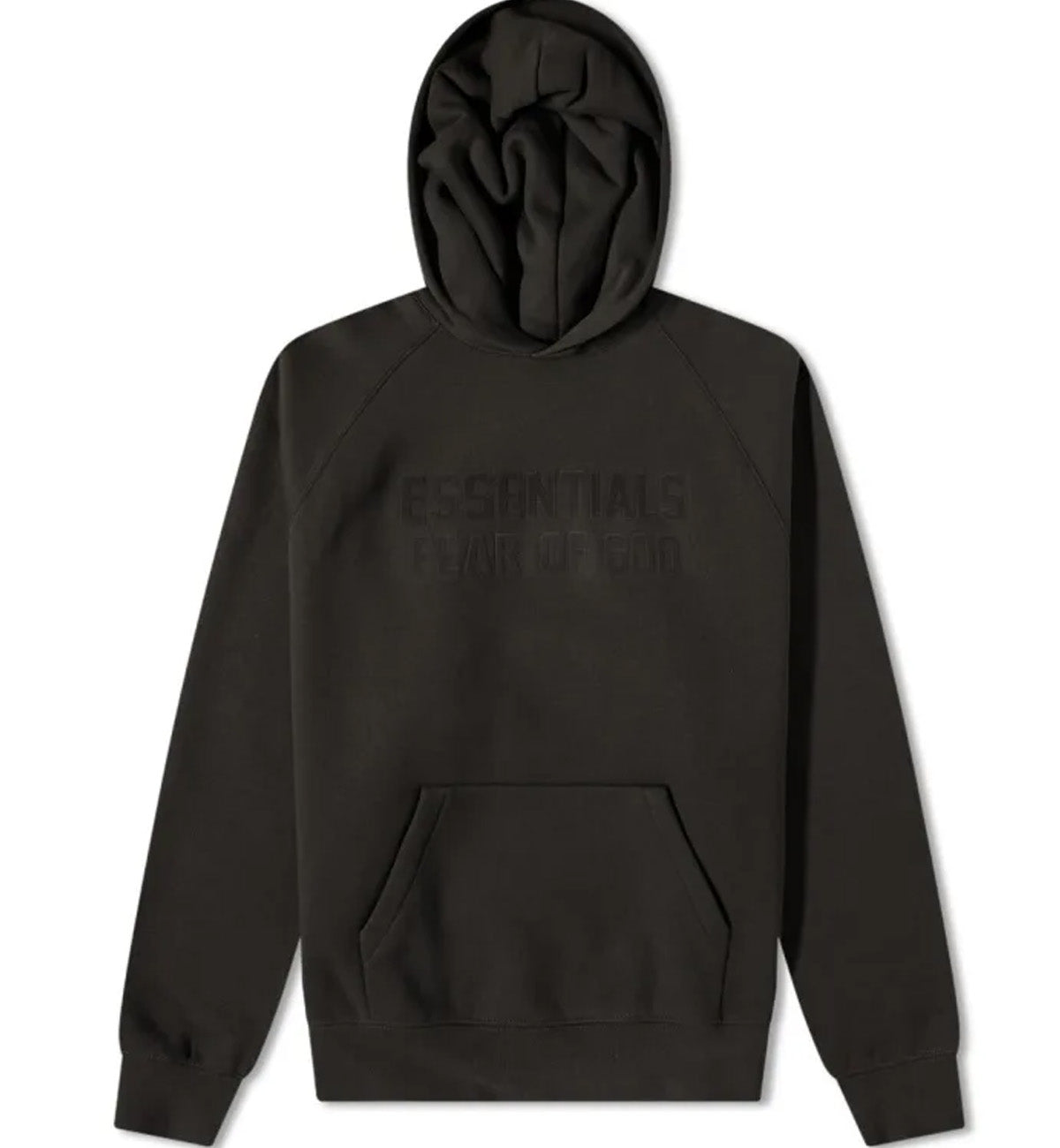 Fear of god essentials hoodie off black outlet size XL