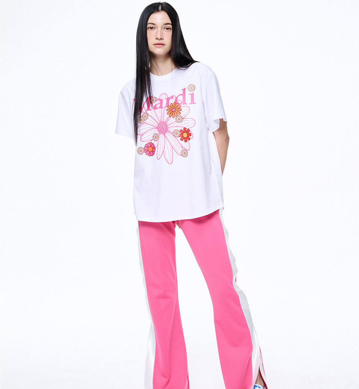 Mardi Mercredi Blossom Mardi T-Shirt (White Pink)