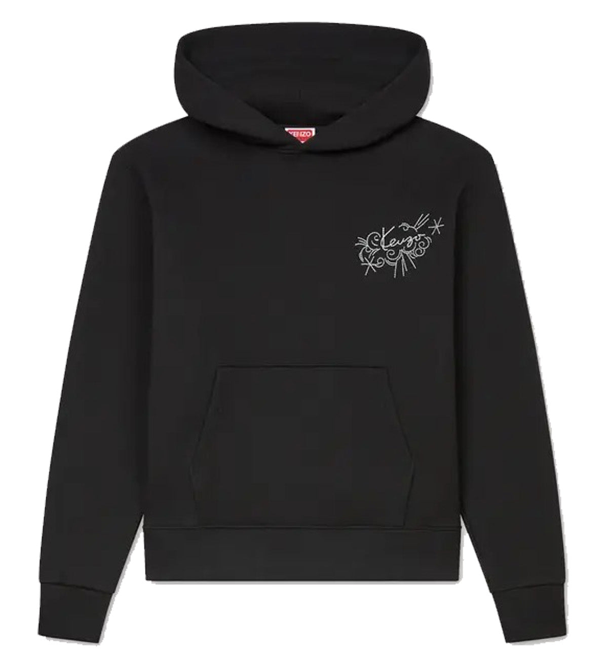 Kenzo Star Tiger Embroidered Hoodie (Black)