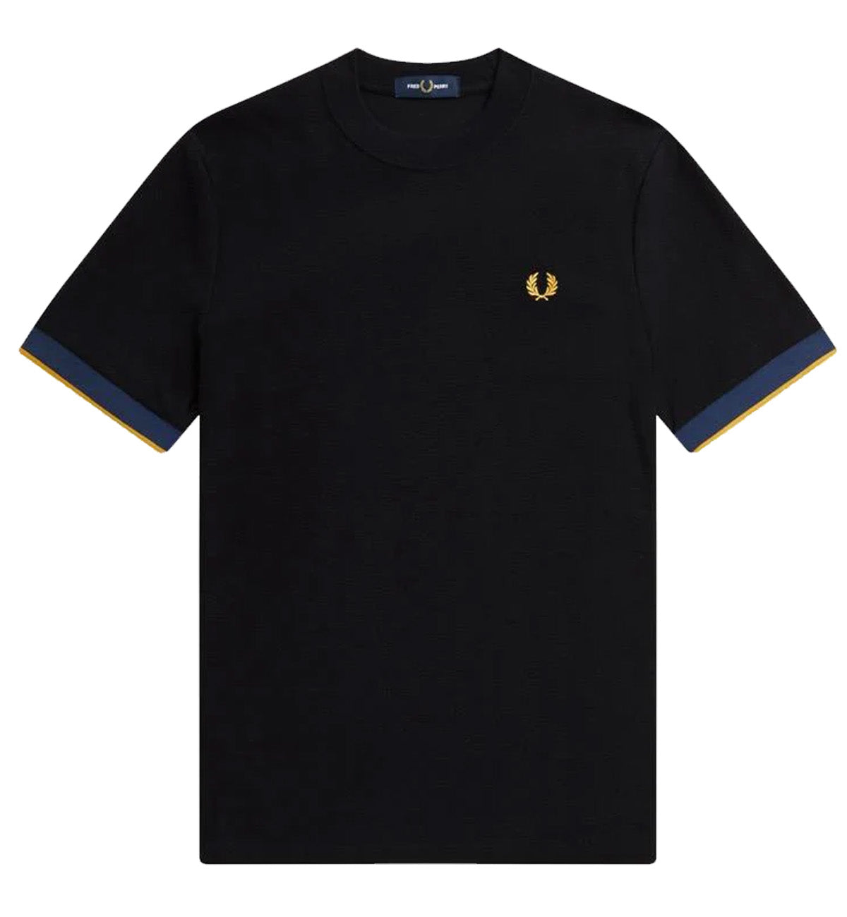 Fred Perry Cuff Piqué T-Shirt (Black)