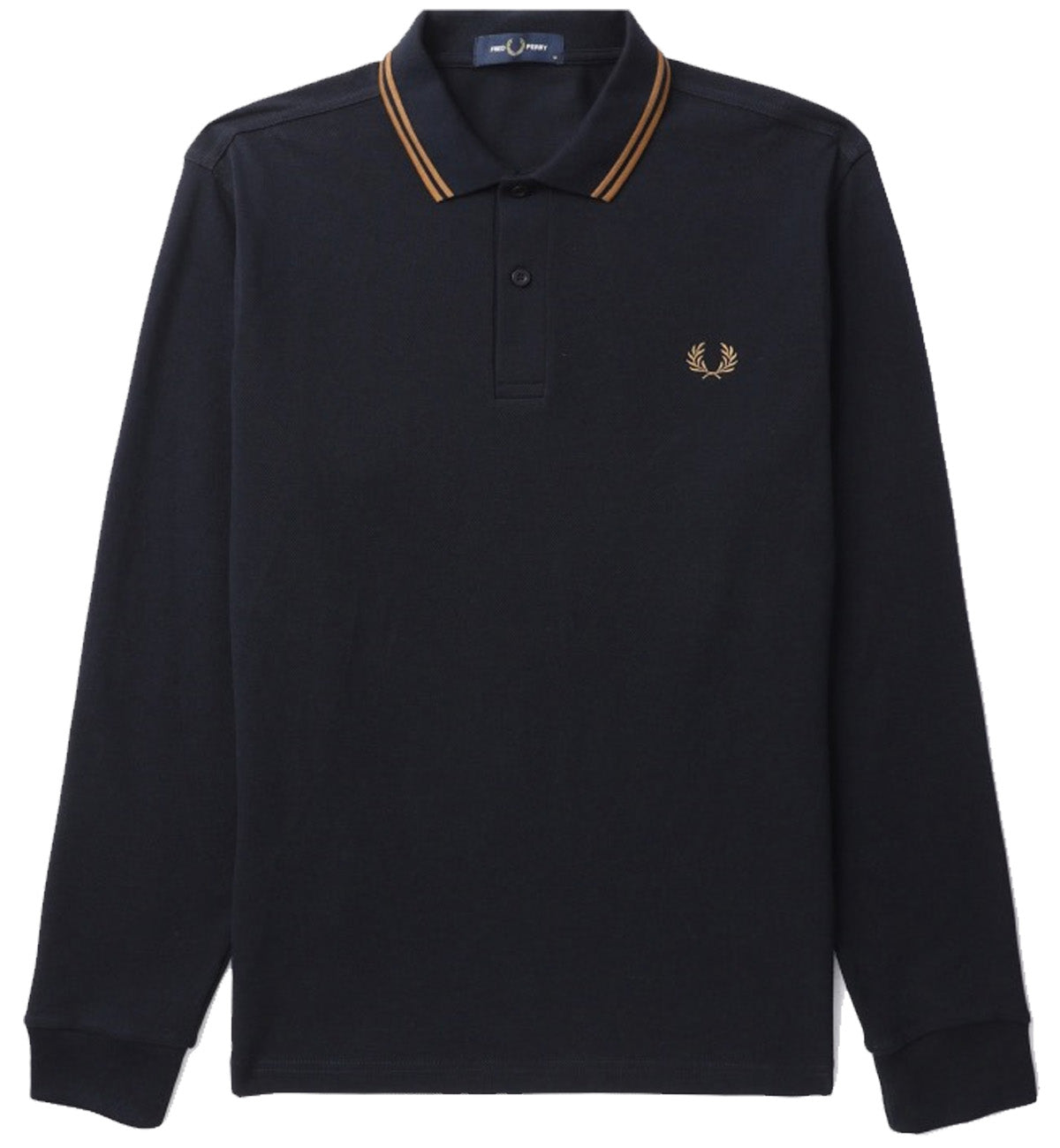 Fred Perry Bronze Twin Tipped Polo Sweatshirt (Navy)