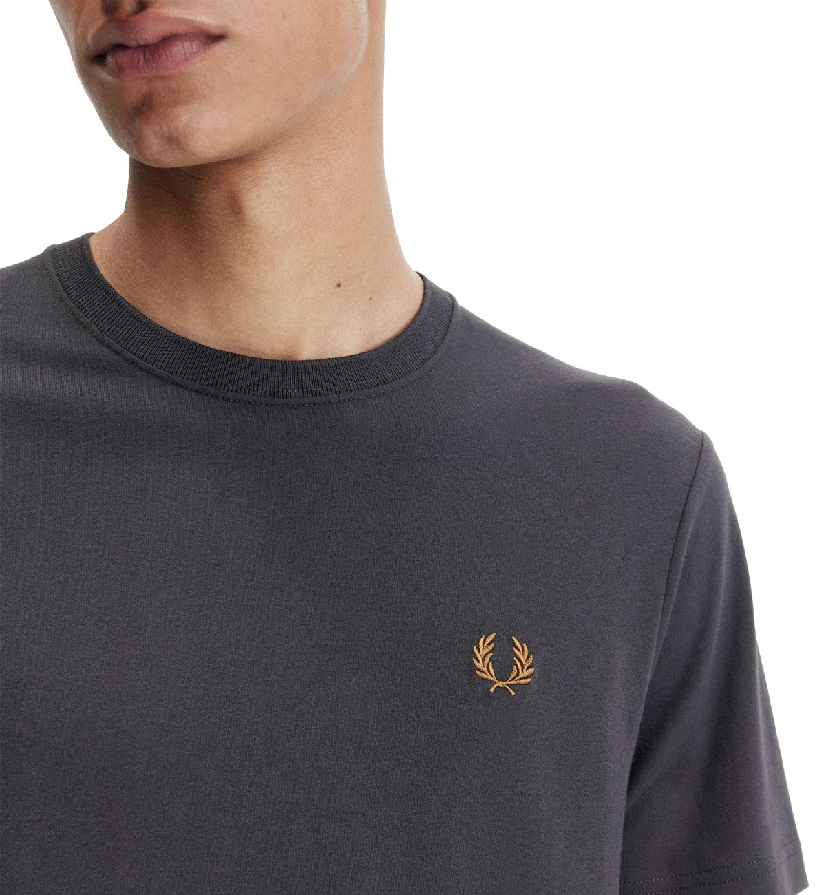 Fred Perry Small Logo T-Shirt (Dark Grey)