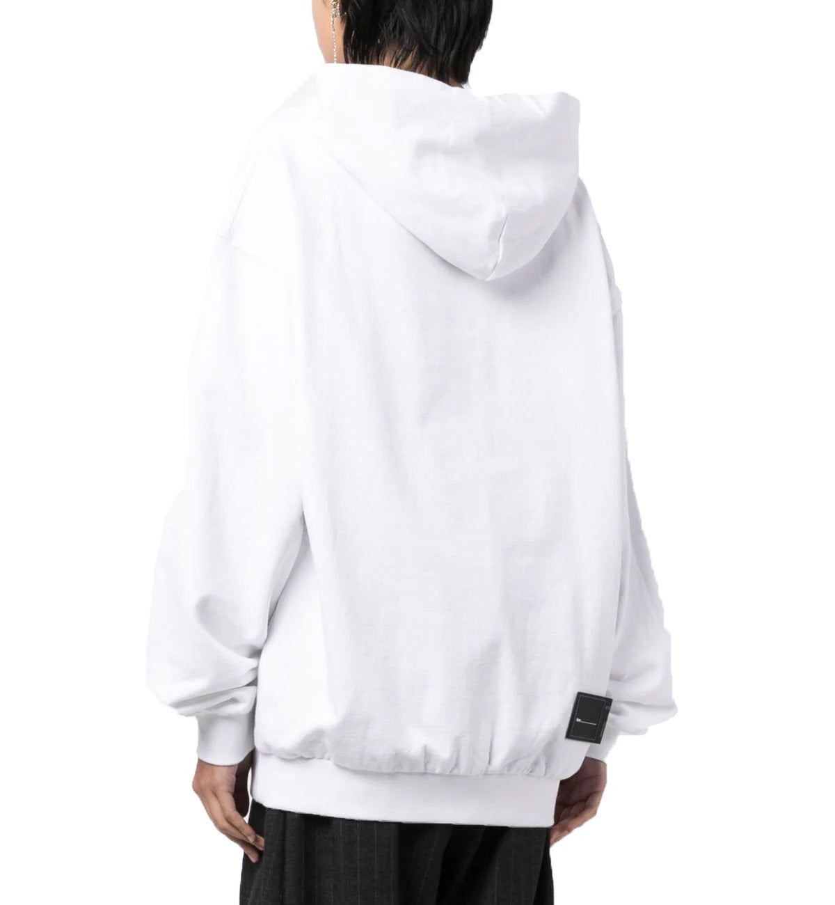 WE11DONE Multiple Front Logo Cotton Hoodie (White)