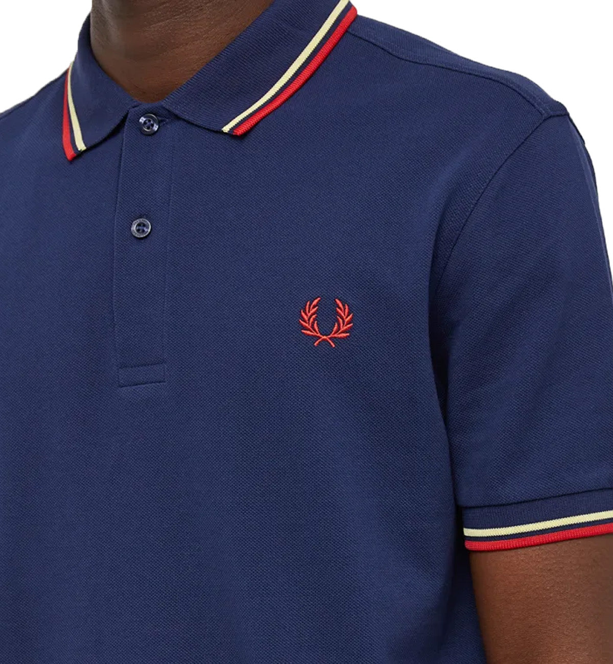 Fred perry polo navy white outlet red