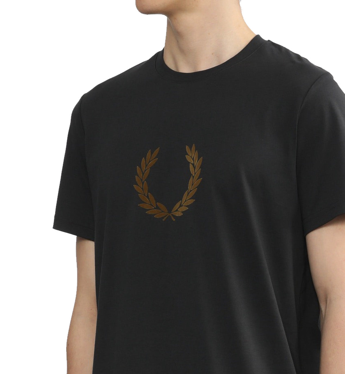 Fred Perry Small Bronze Laurel Wreath T-Shirt (Black)