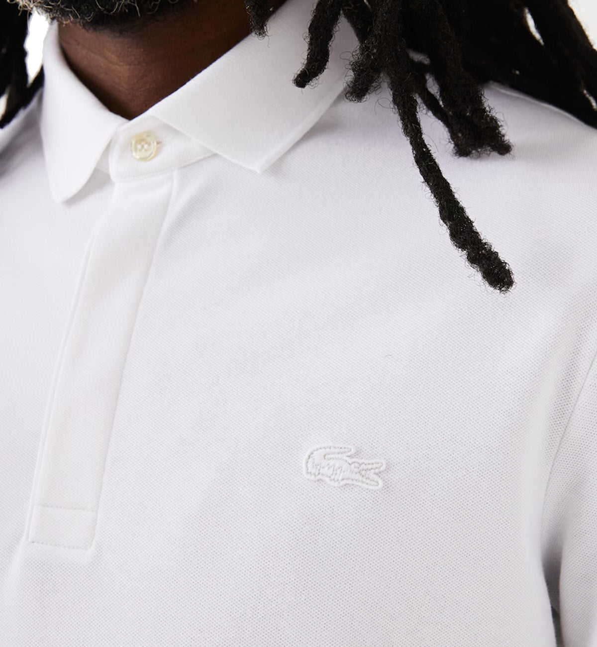 Lacoste Regular Fit Piqué Polo Shirt (White)