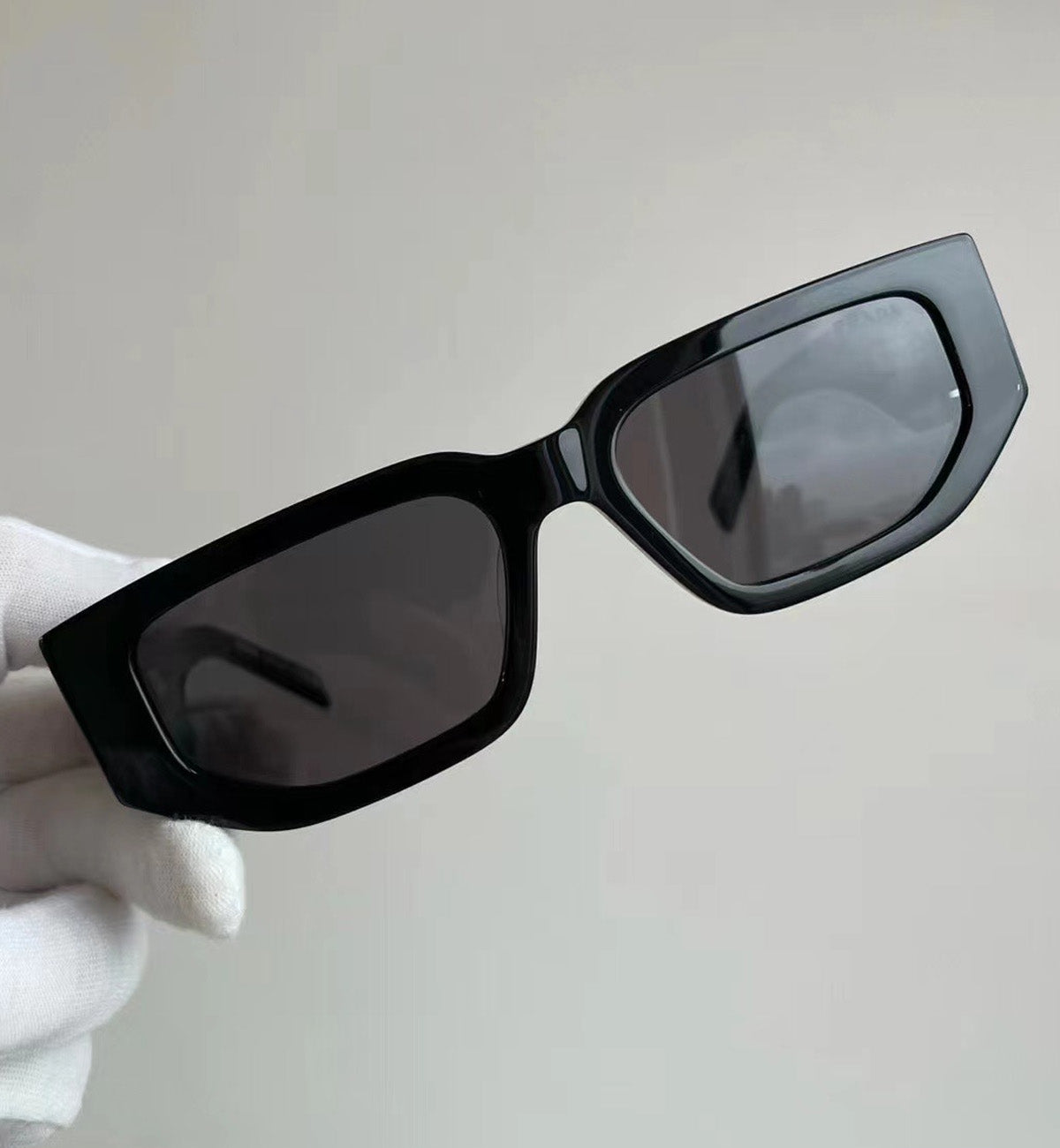 Prada Triagle Logo Sunglasses (Black)