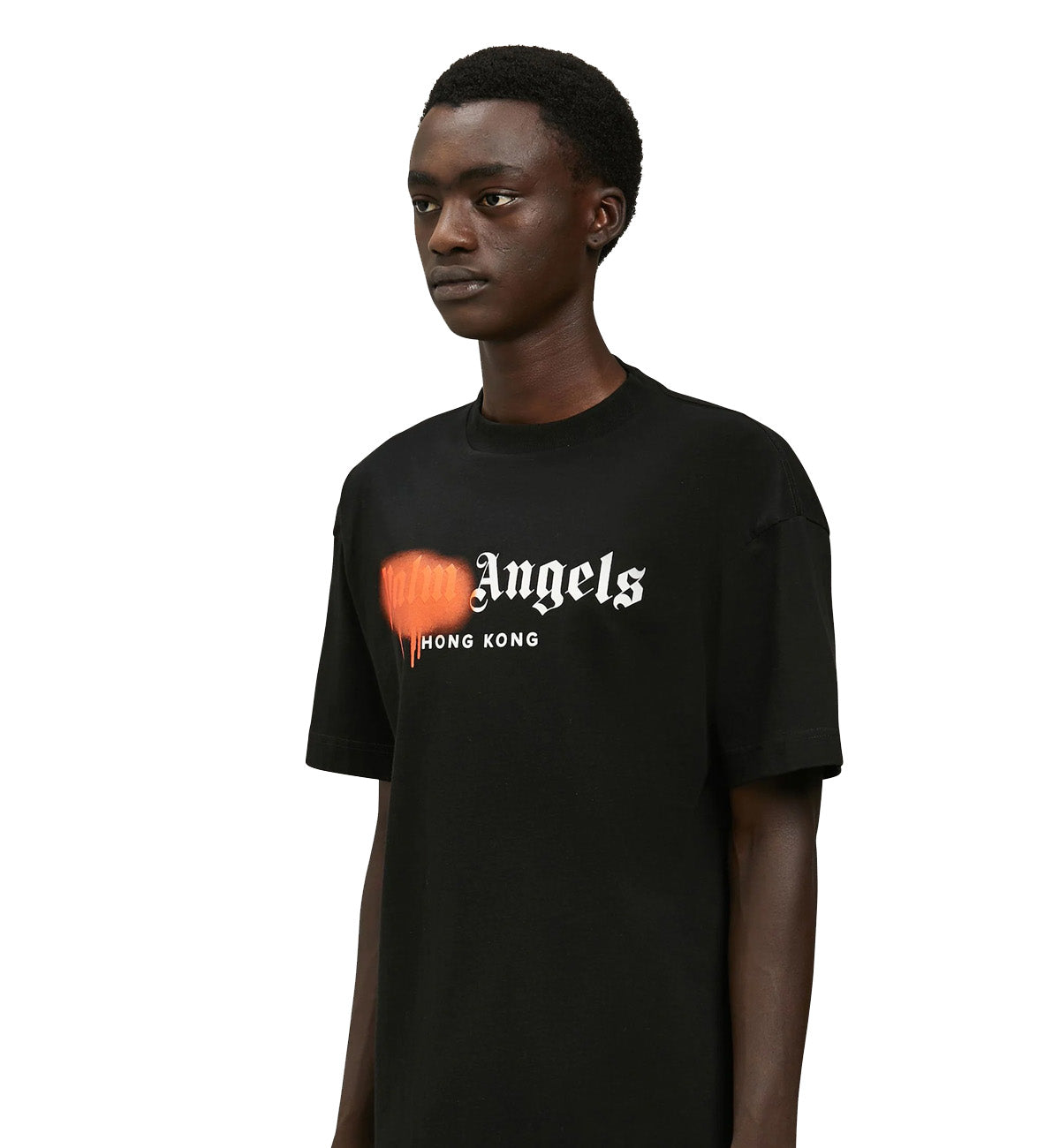 Palm Angels Hong Kong Sprayed T-Shirt (Black)