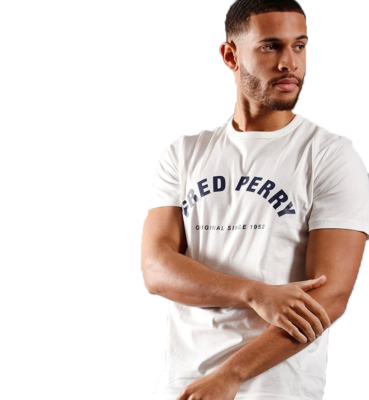 Fred Perry Arch Branded T-Shirt (White)
