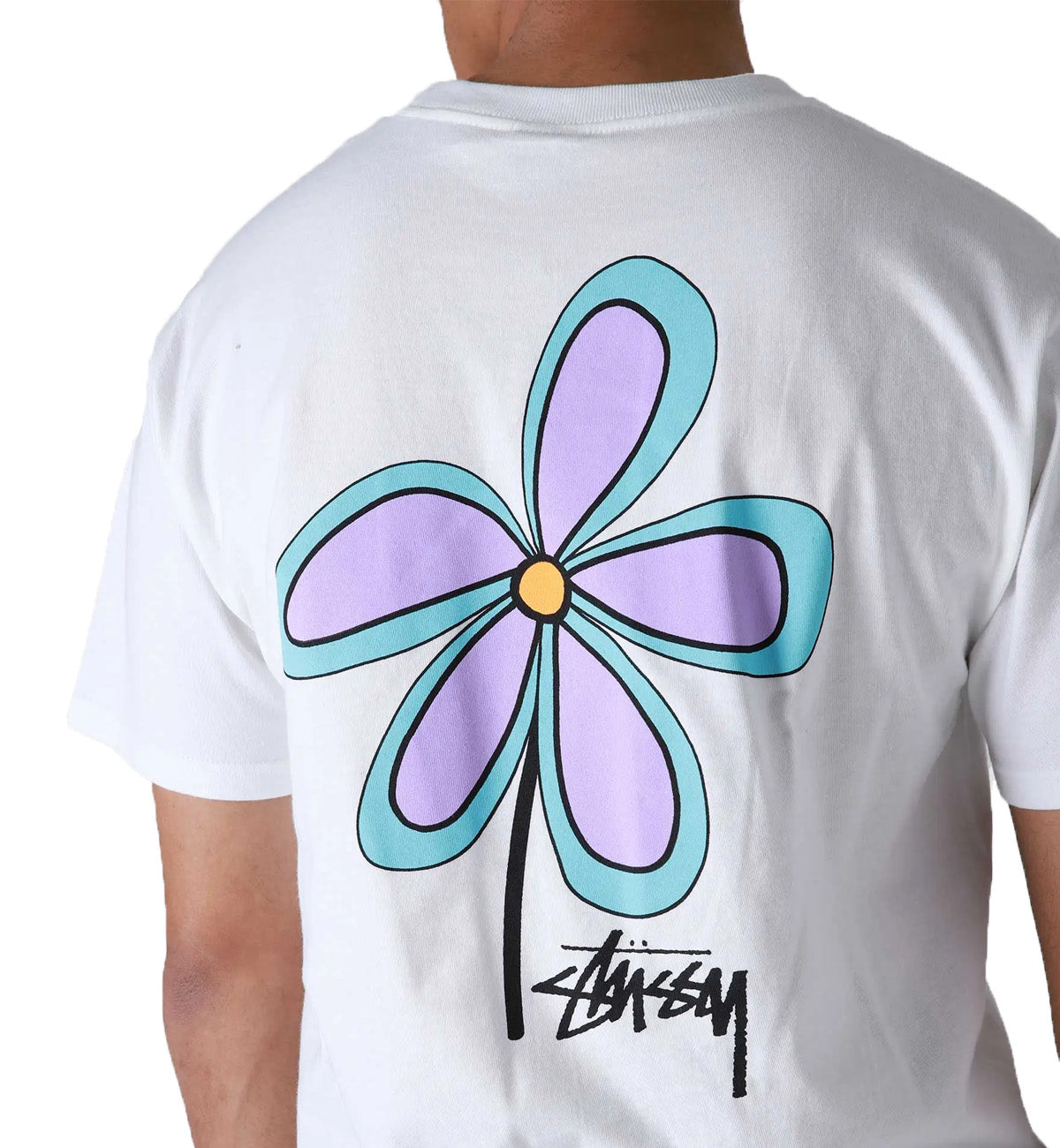 Stussy Blue Flower Tee (White)