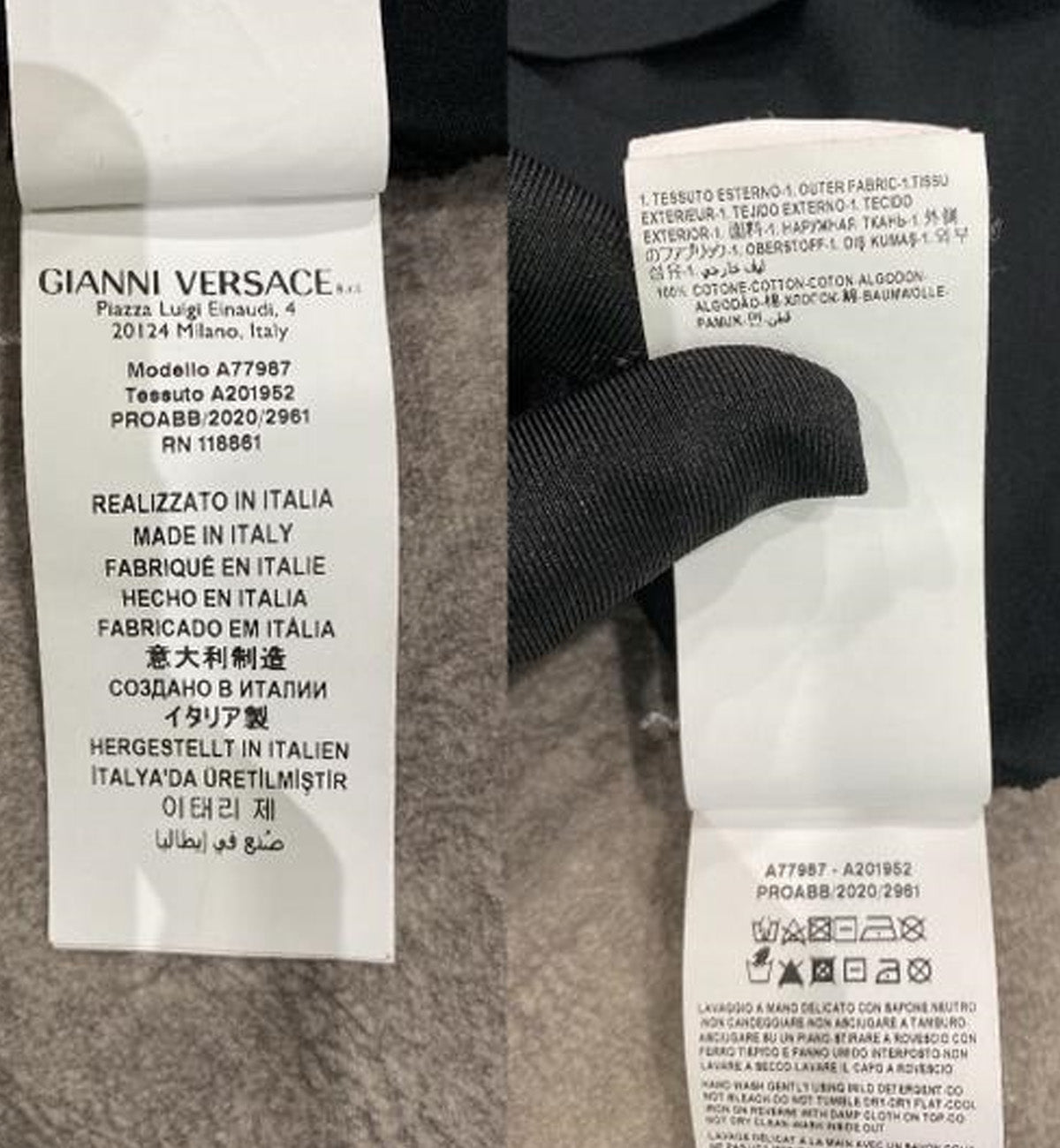 [Pre-Used] Versace Tee Crystal Circle Tee Black