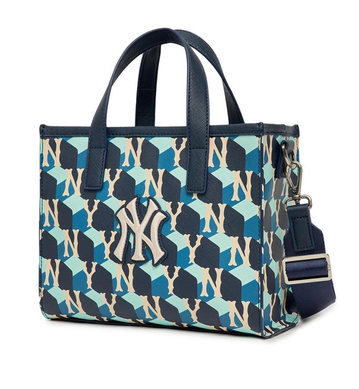 MLB Cube Monogram S Tote Bag NY (Blue)