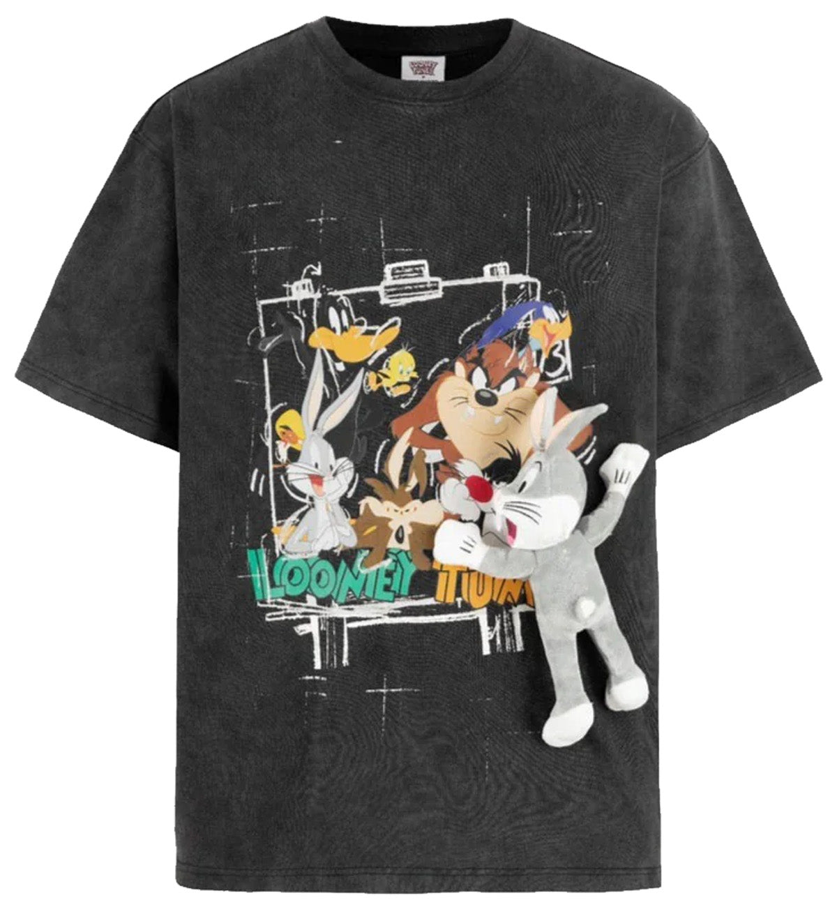 13DE MARZO x LOONEY TUNES All Member Frame T-Shirt (Black)