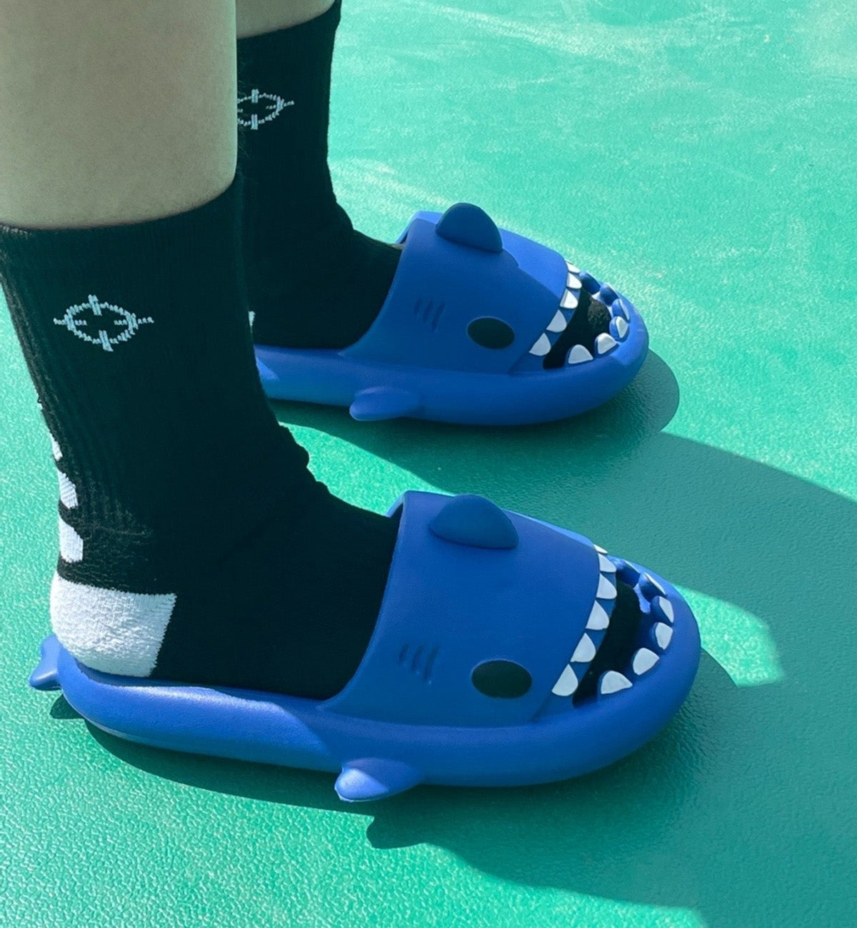 Chikoku Smooth Fun Shark Sandals (Ink)