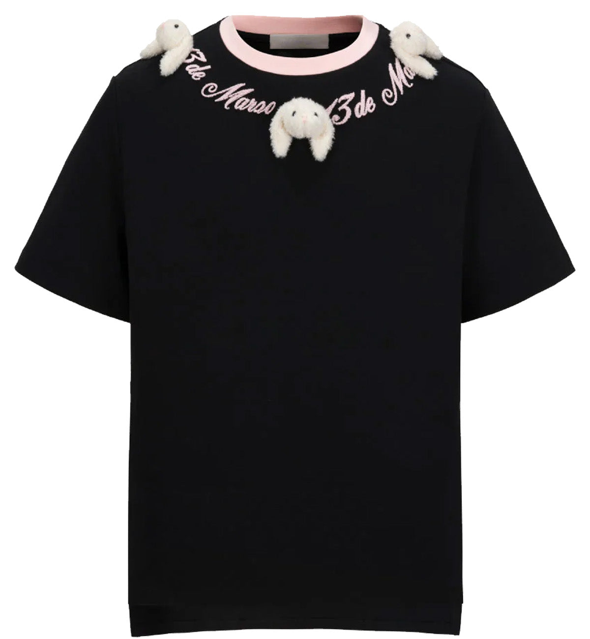 13DE MARZO Doozoo Logo Round Neck T-Shirt (Black)