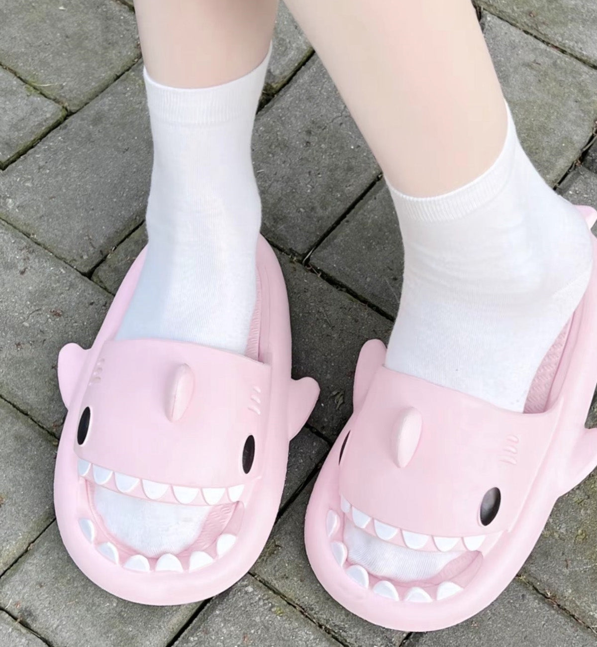 Chikoku Smooth Fun Shark Sandals (Pink)