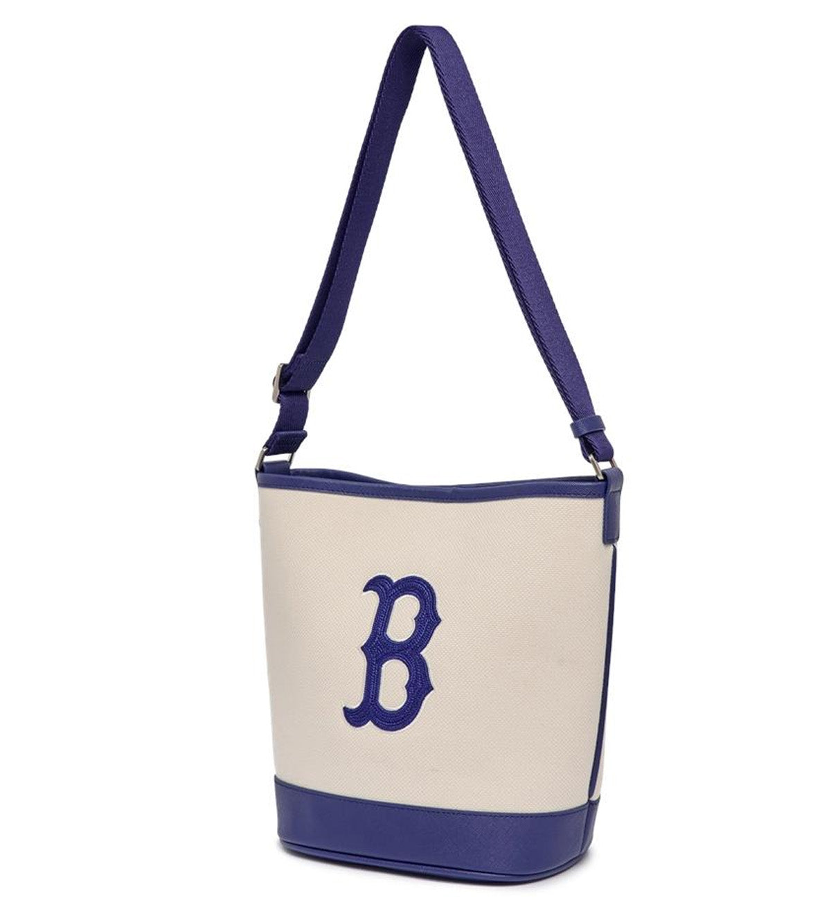 MLB Basic Logo Canvas Bucket Bag Boston Redsox (Blue)