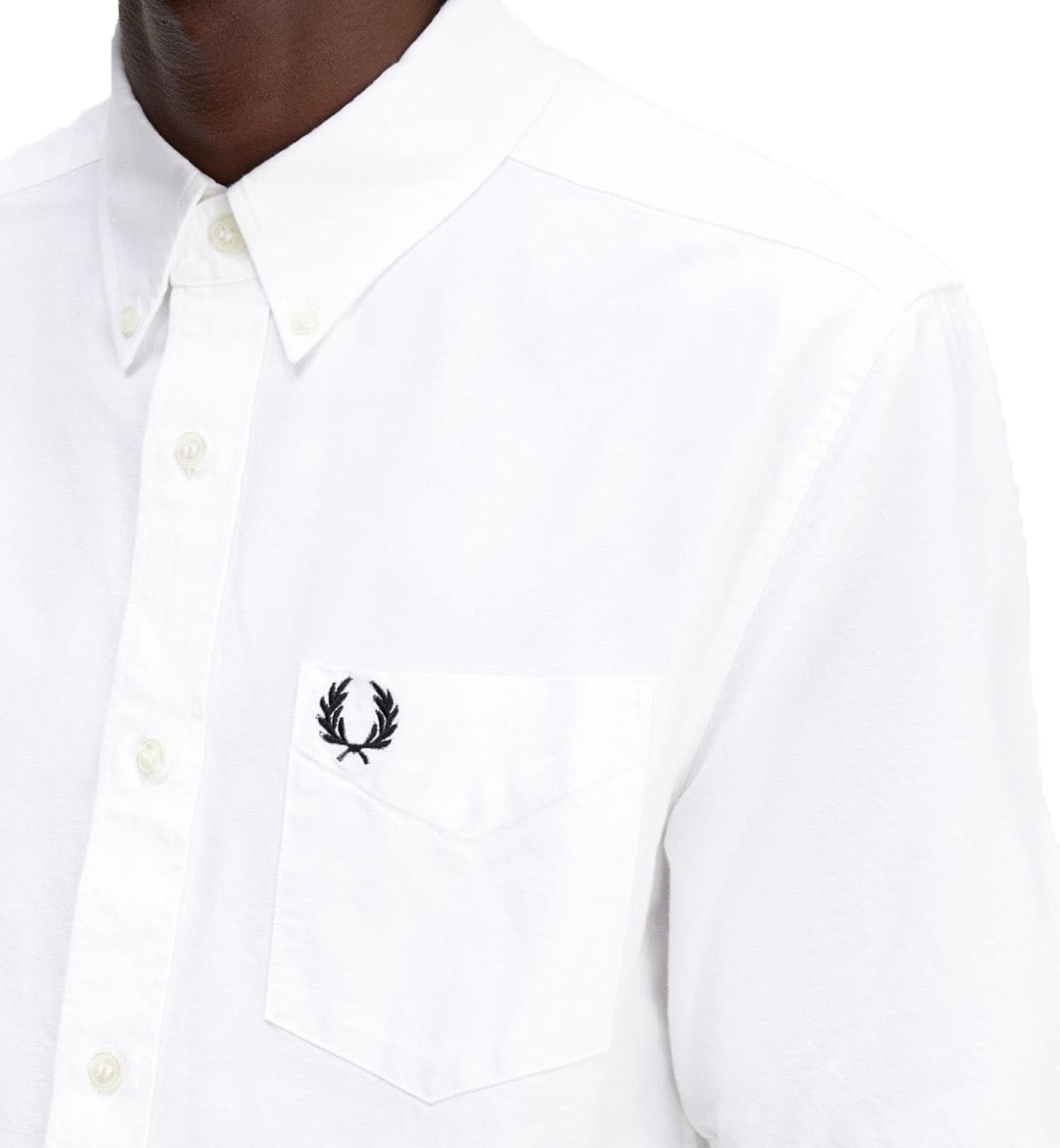 Fred Perry Short Sleeve Oxford Shirt (White)