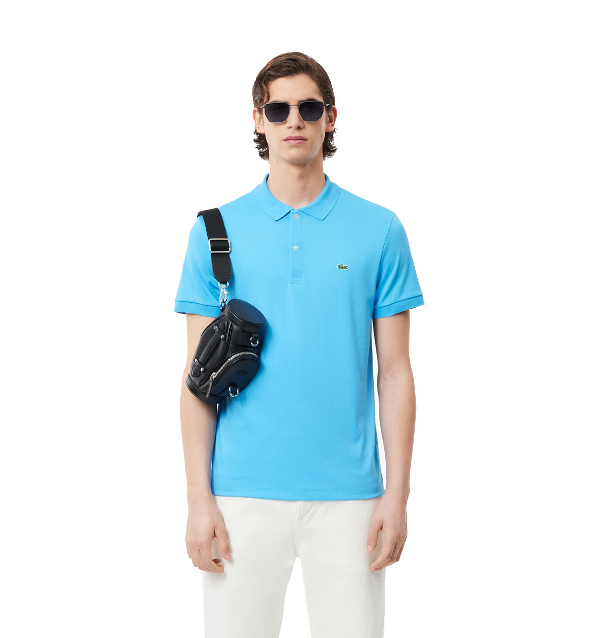 Lacoste Regular Fit Cotton Polo Shirt (Cyan)