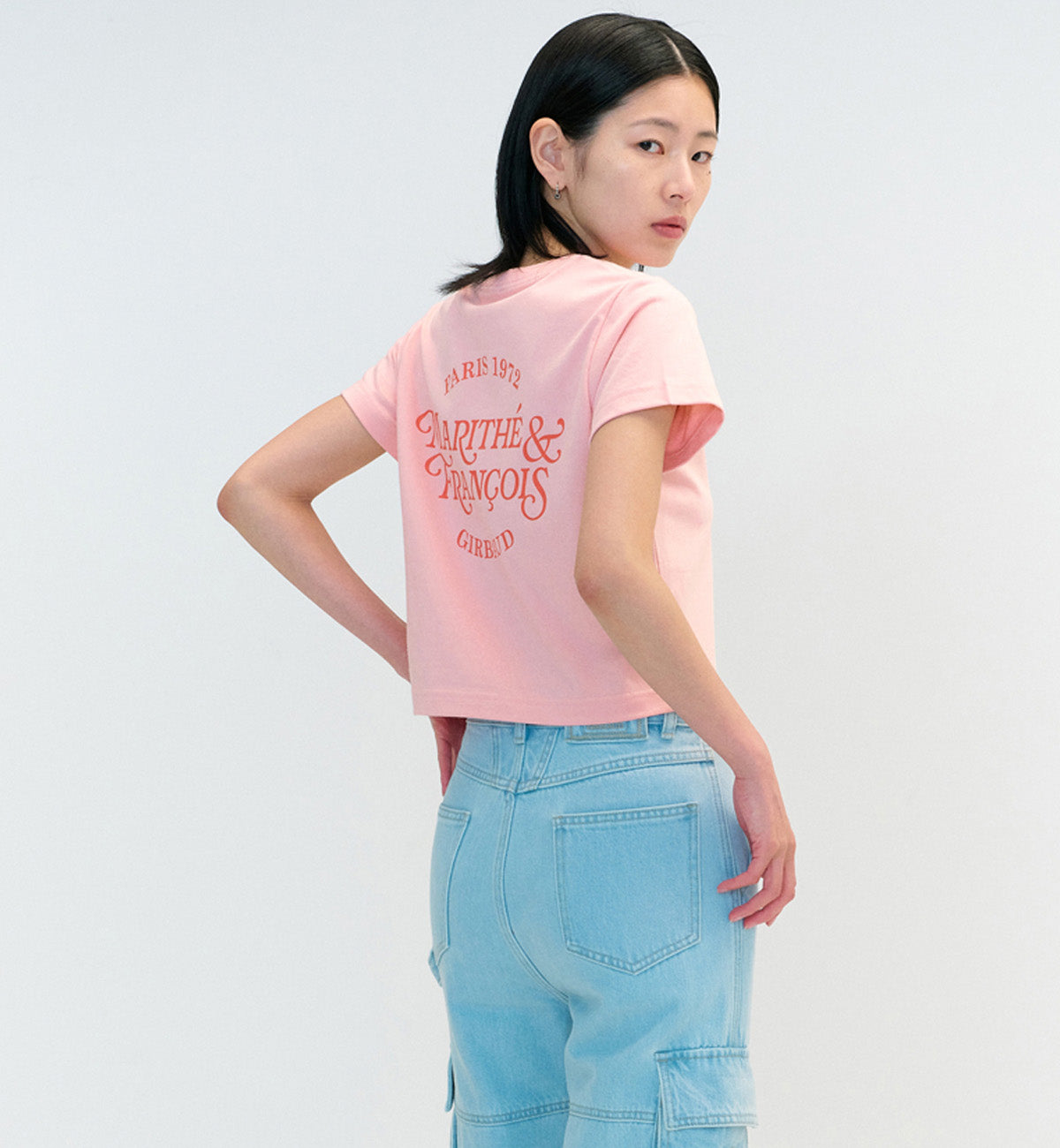 Marithe W Aerocool Mellow Crop T-Shirt (Pink)