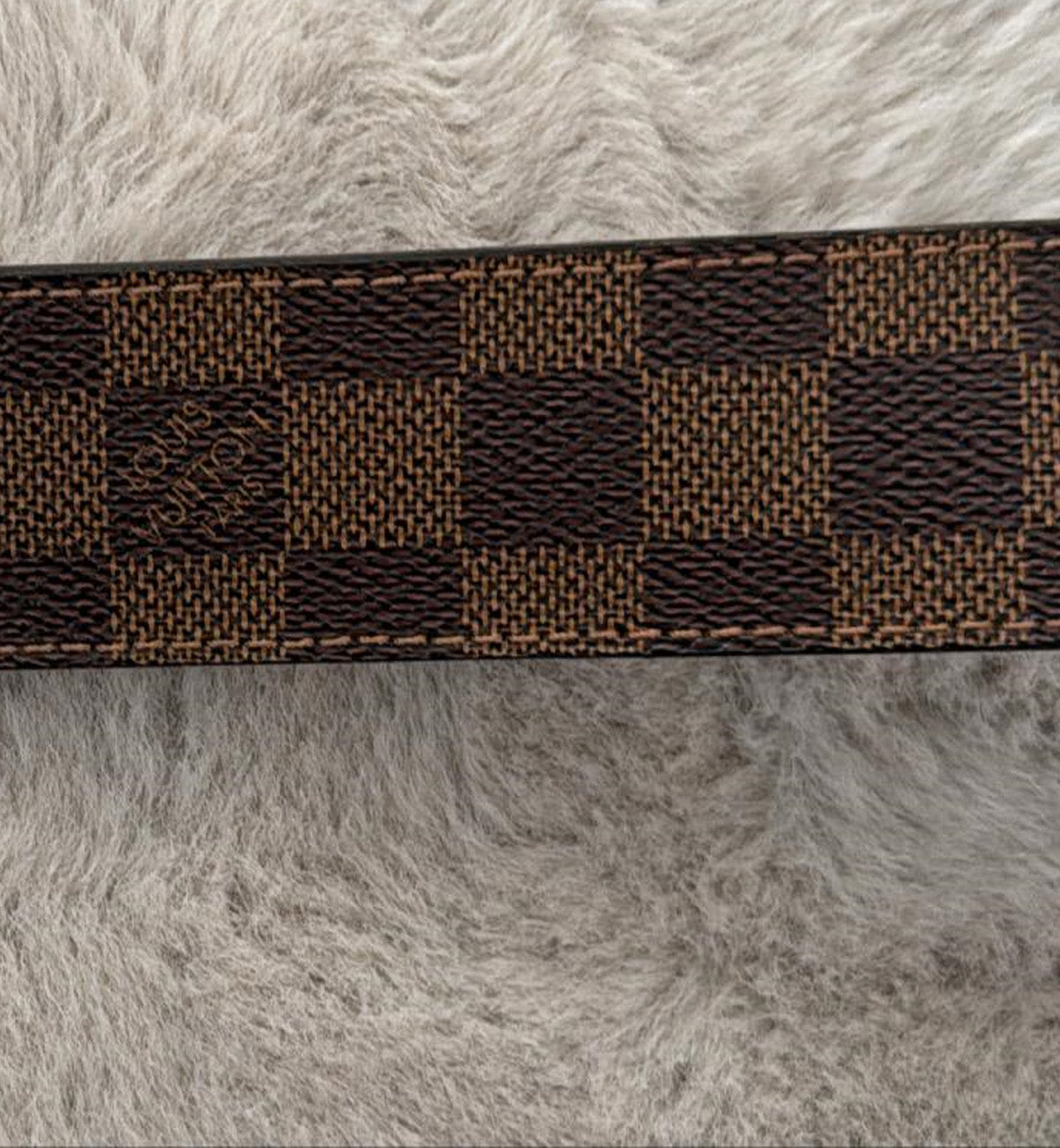 [Pre-Used] LV Belt Brown Damier (Brown Buckle)