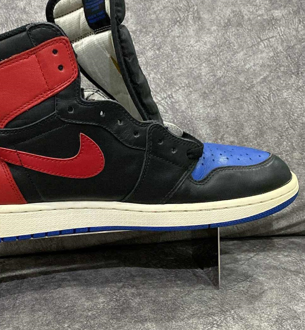[Pre-Used] AJ1 Top 3 Blue with Red