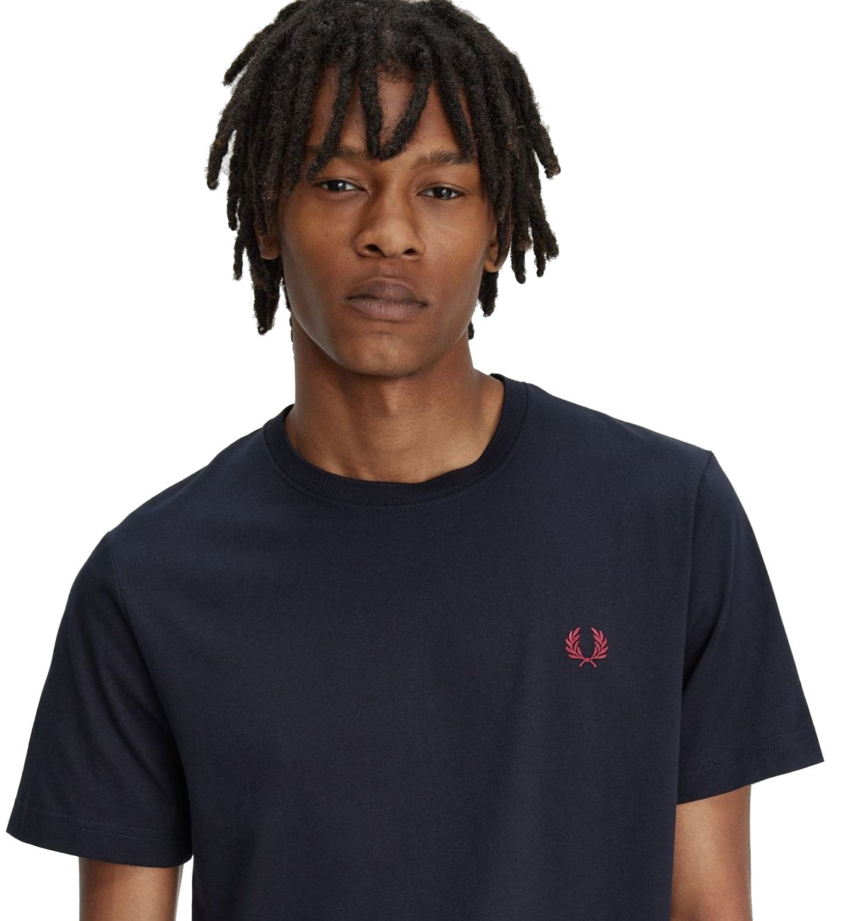 Fred Perry Small Logo T-Shirt (Red Navy)